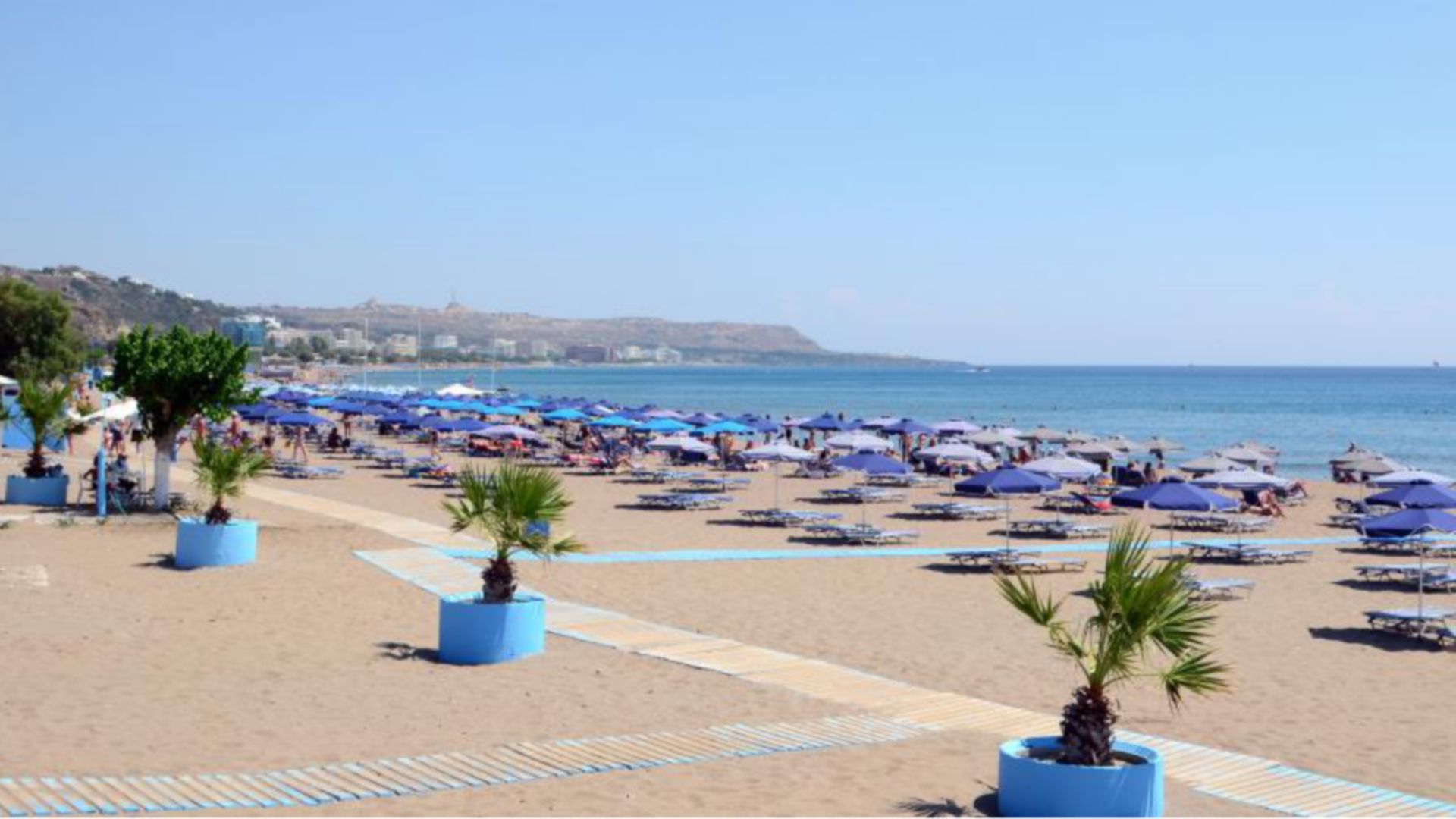 Baden am Faliraki Strand