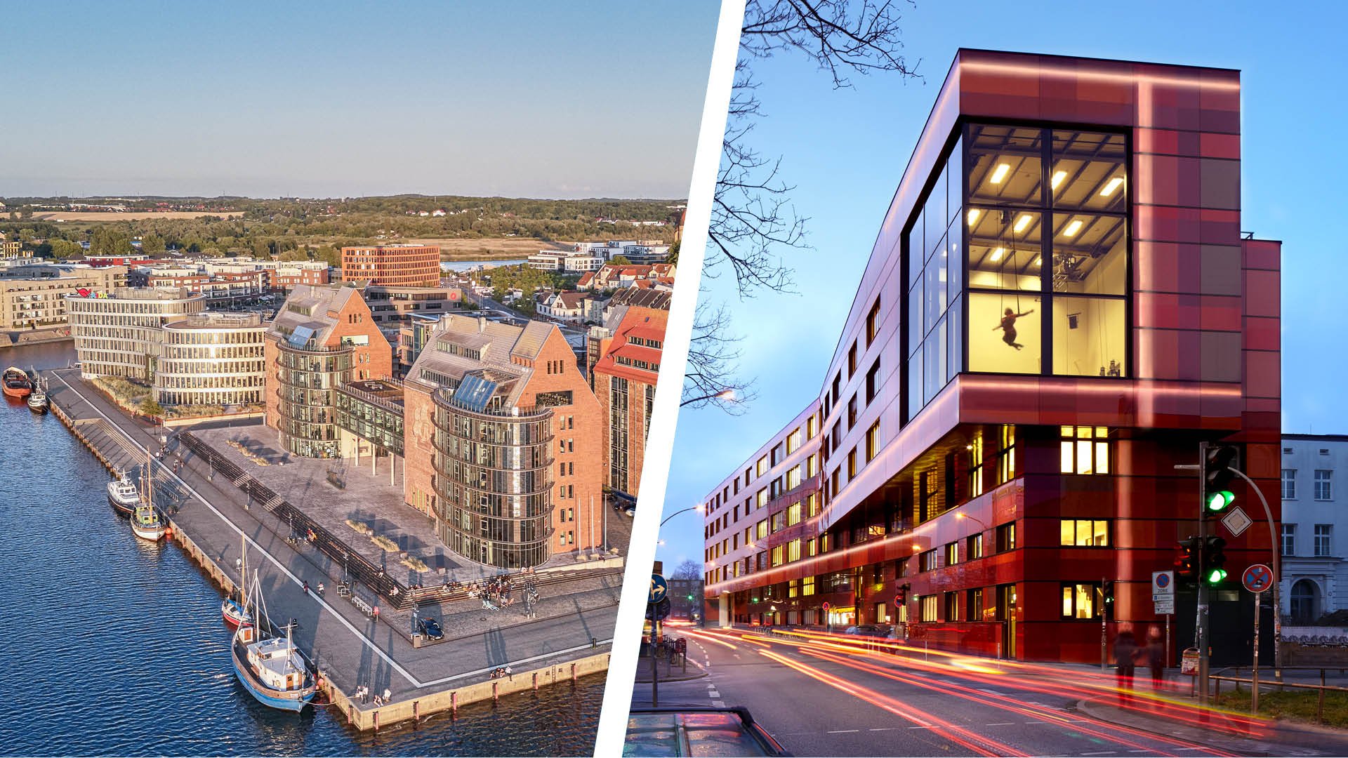 AIDA Gebäude in Rostock und Hamburg