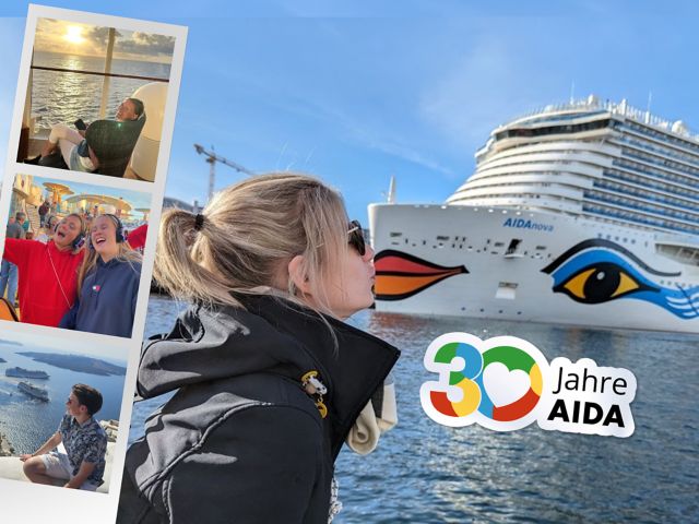 Frau an Bord von AIDA