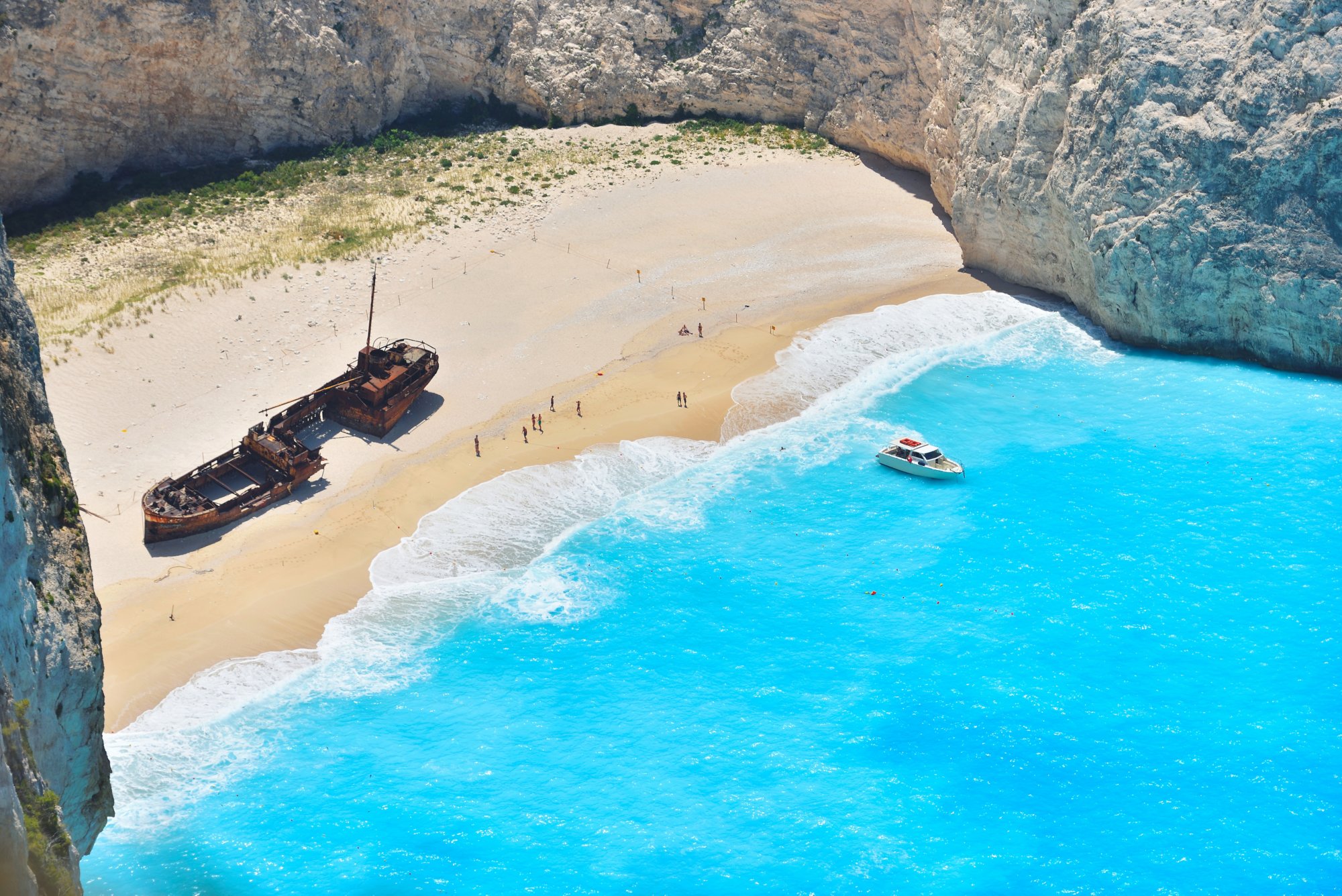 Famous shipwreck bay, Navagio beach, Zakynthos island, Greece. One of the most popular places on the planet