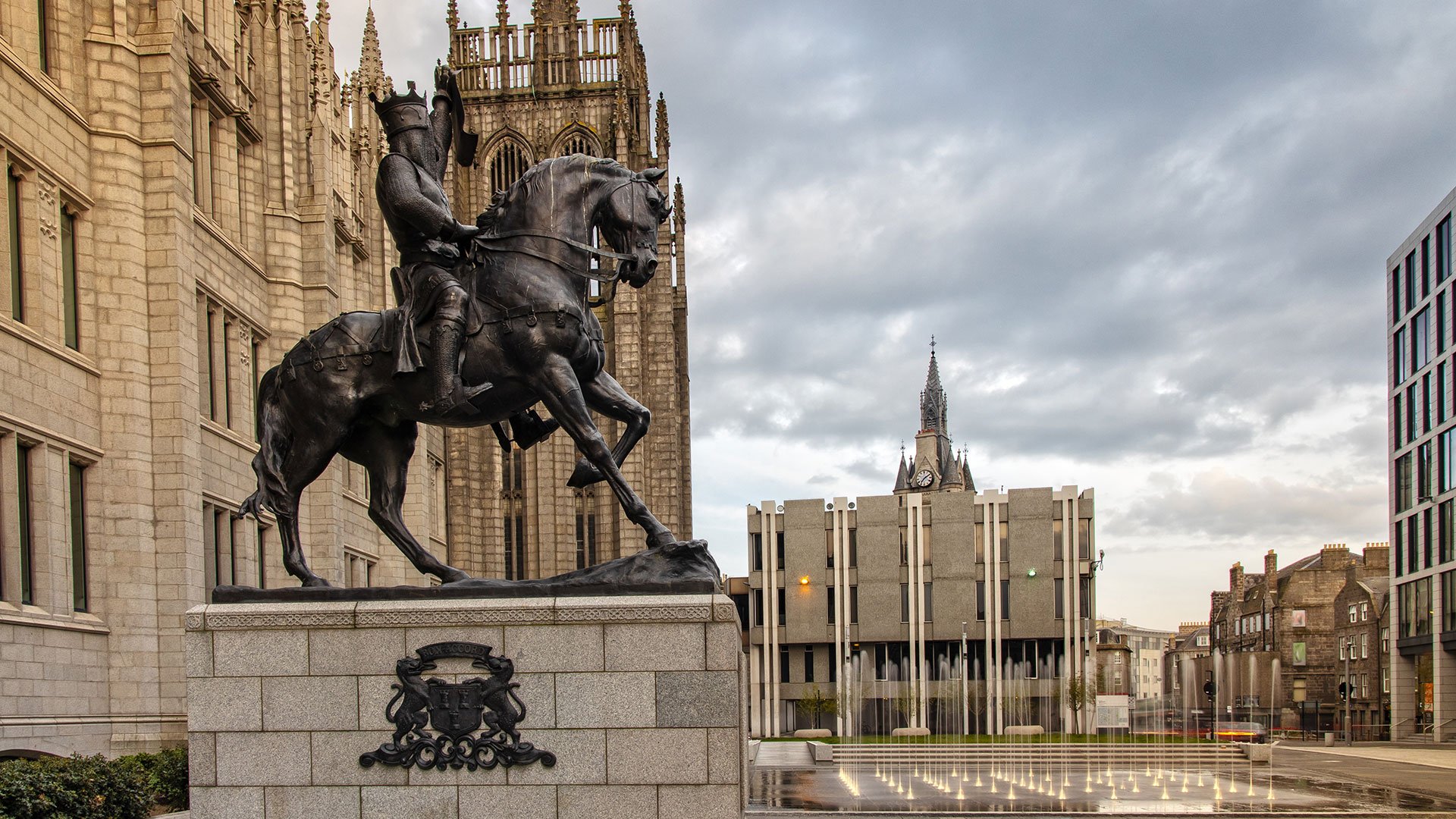 Exterior of the Marischal College in Aberdeen, Scotland