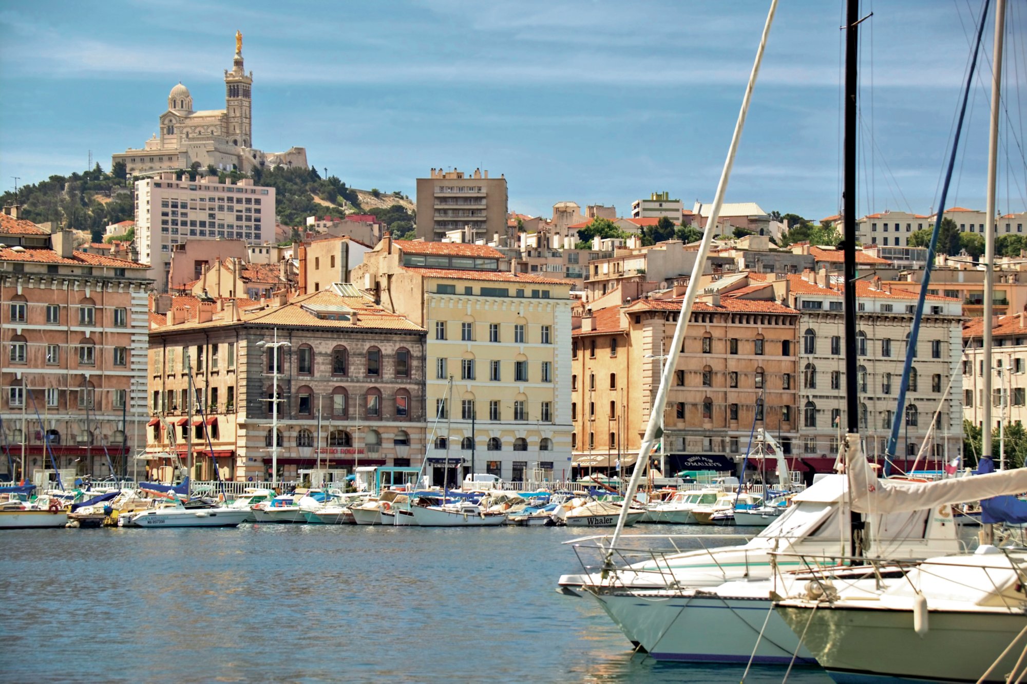 The town, harbor at Marseilles, France