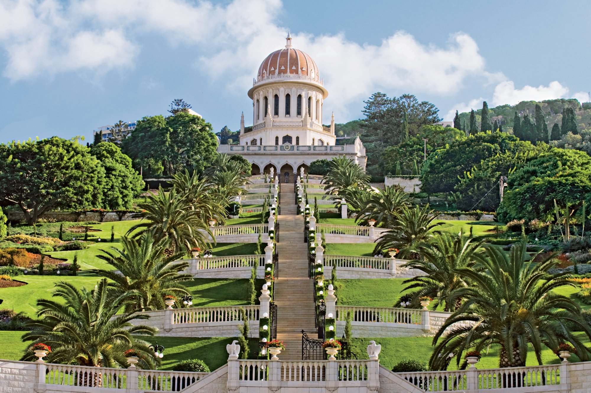 Bahai Gärten in der Hafenstadt Haifa in Israel