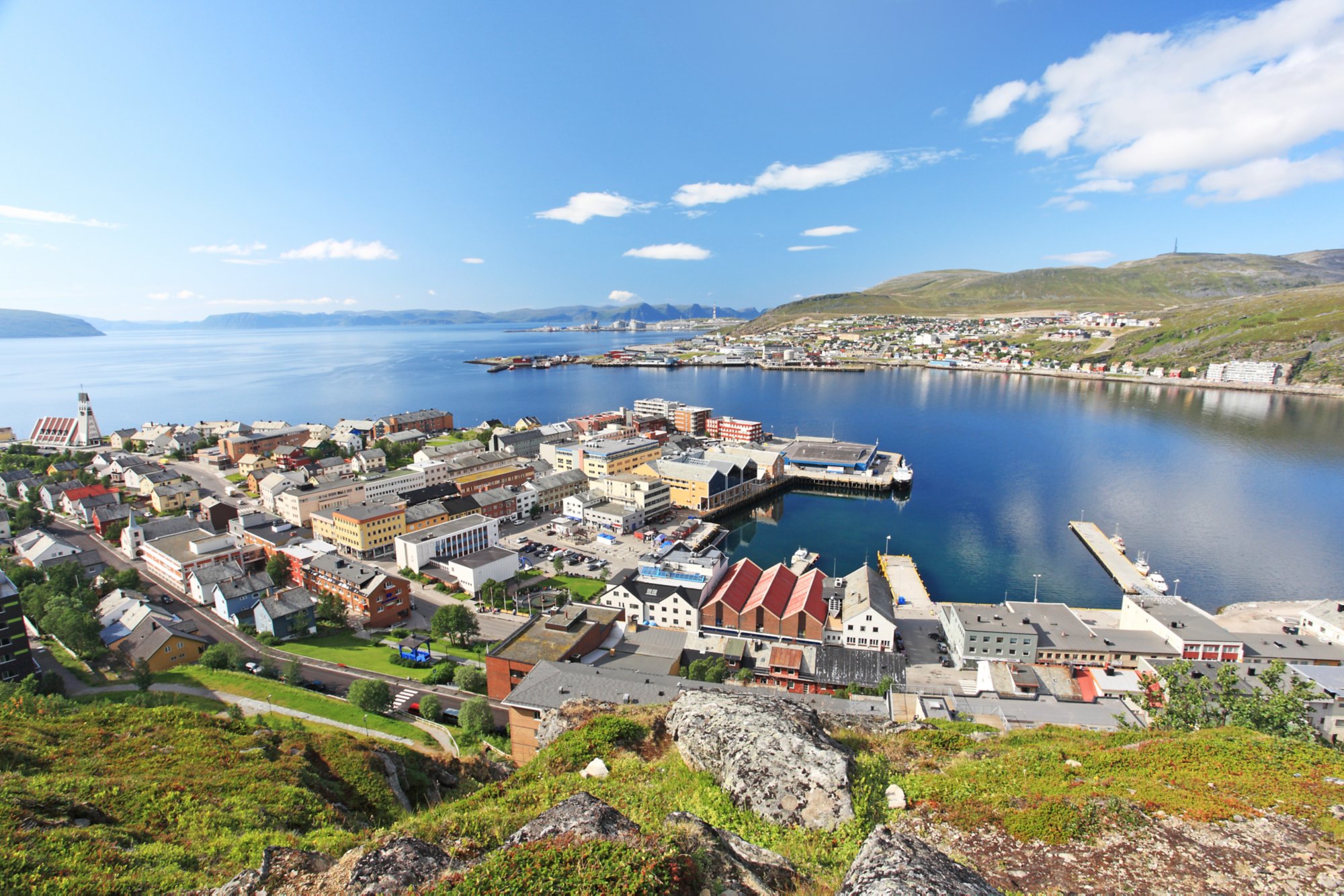 Hammerfest town in the north of Norway