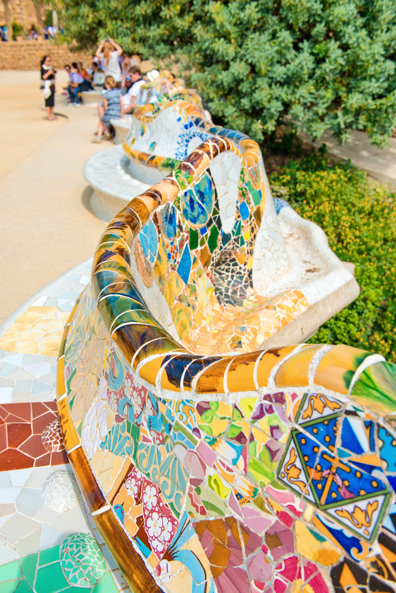 Mosaik Bank im Parc Güell