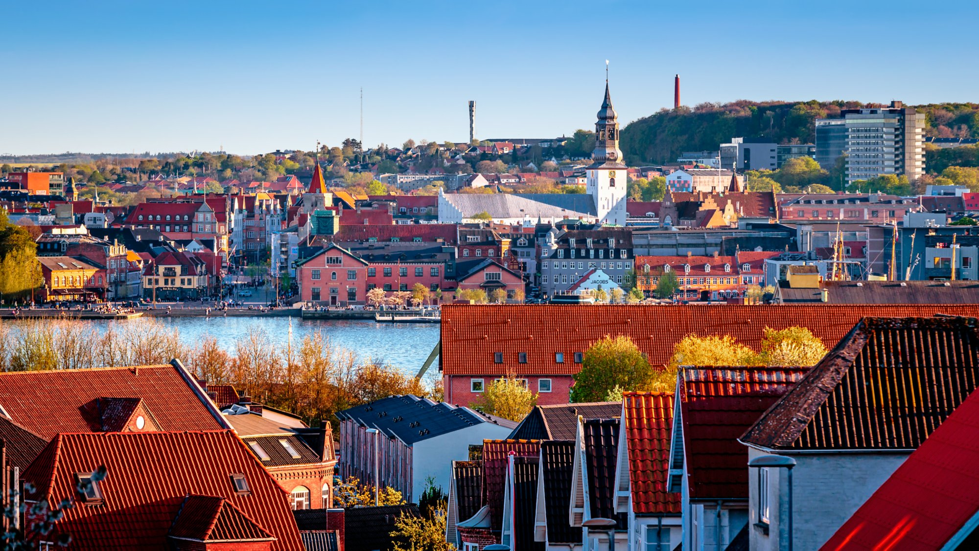 View of central Aalborg and waterfront from Nørre Sundby; Shutterstock ID 664909636; Purchase Order: -