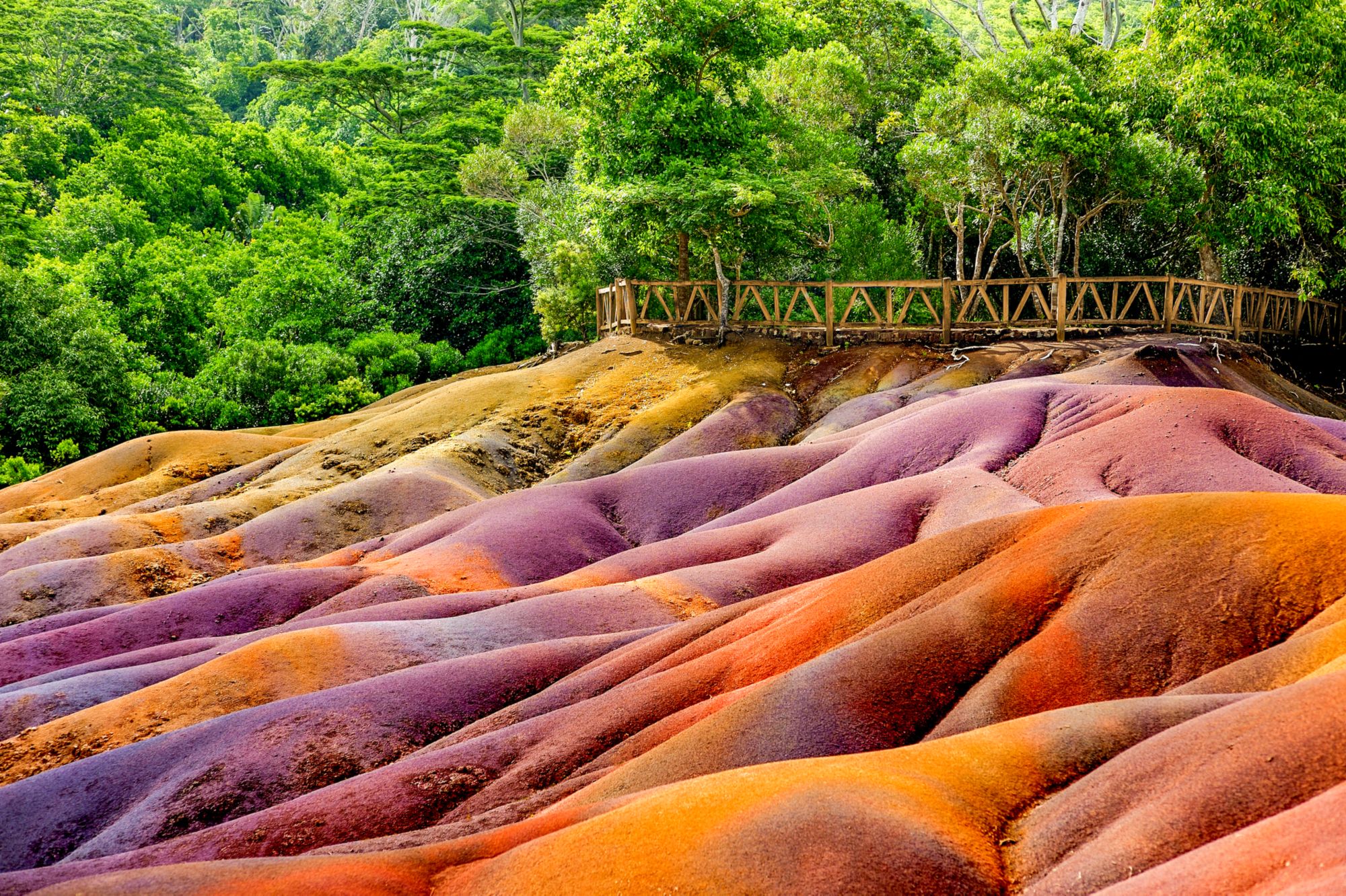 Chamarel seven coloured earths on Mauritius island