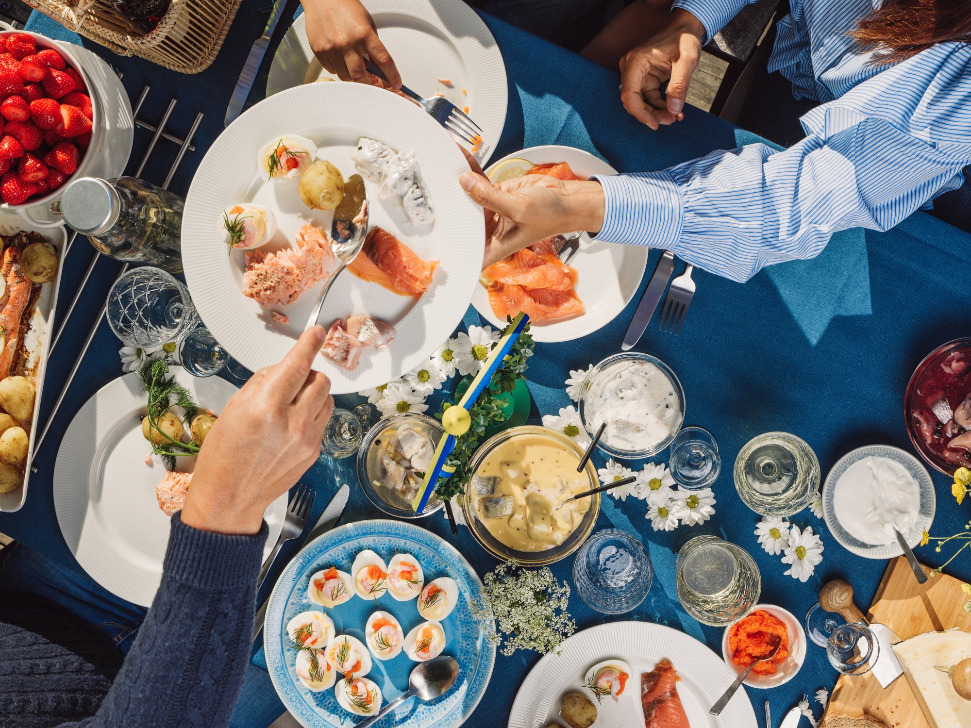 Swedish summer Midsommar Midsummer celebration dinner party