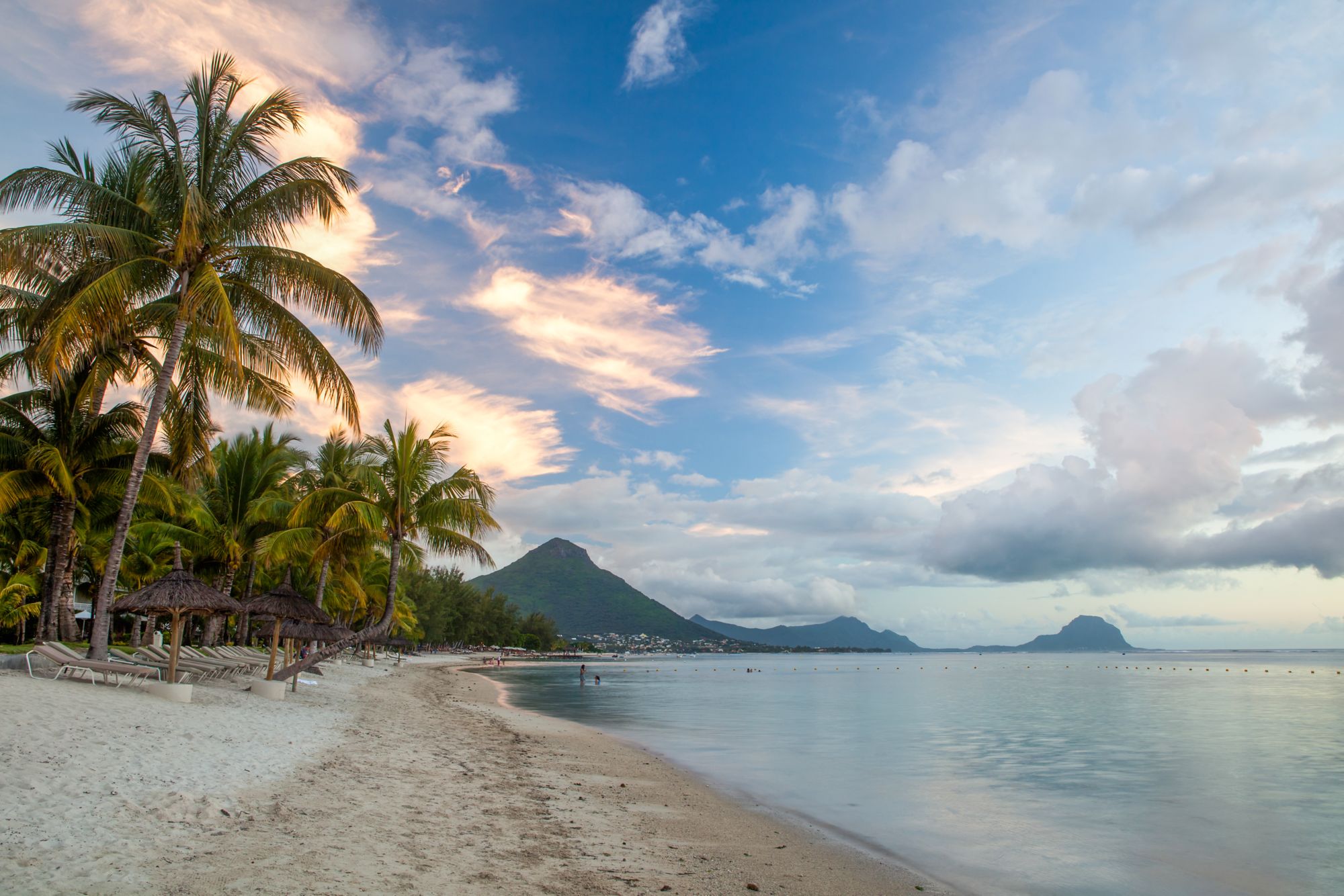 Plage de flic en flac à l'ile Maurice