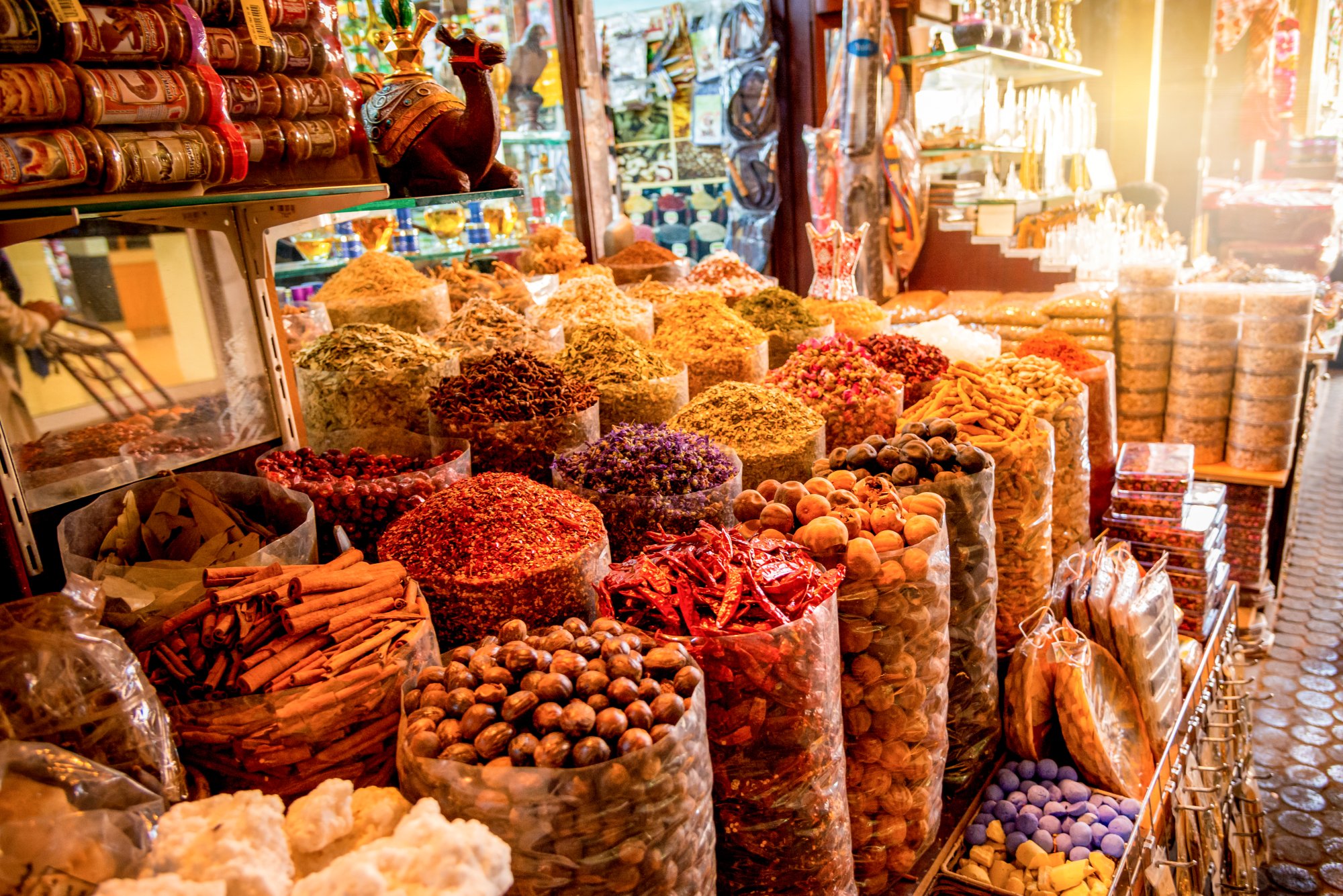 Spices in the spice souk in Dubai 