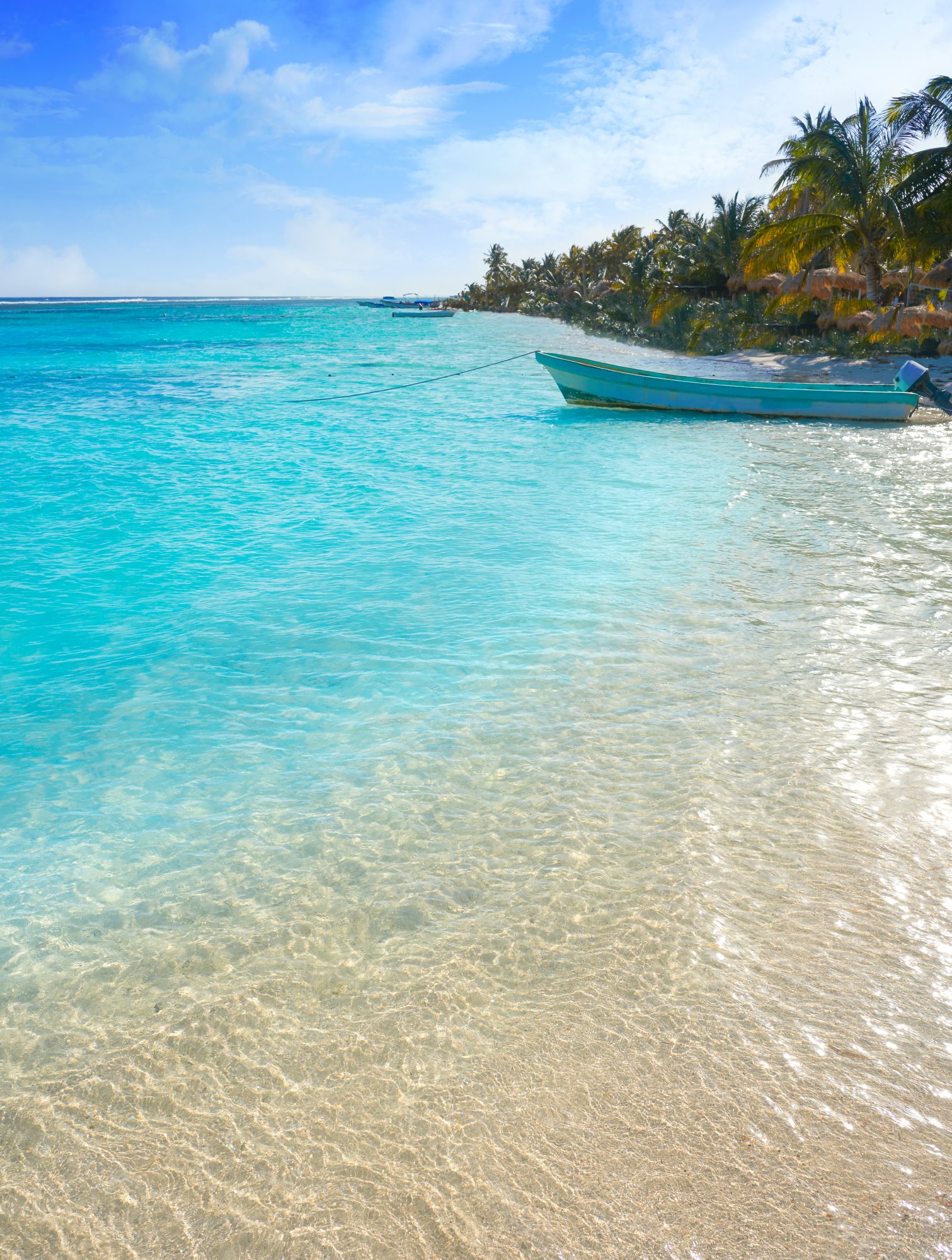 Mahahual Caribbean beach in Costa Maya of Mayan Mexico