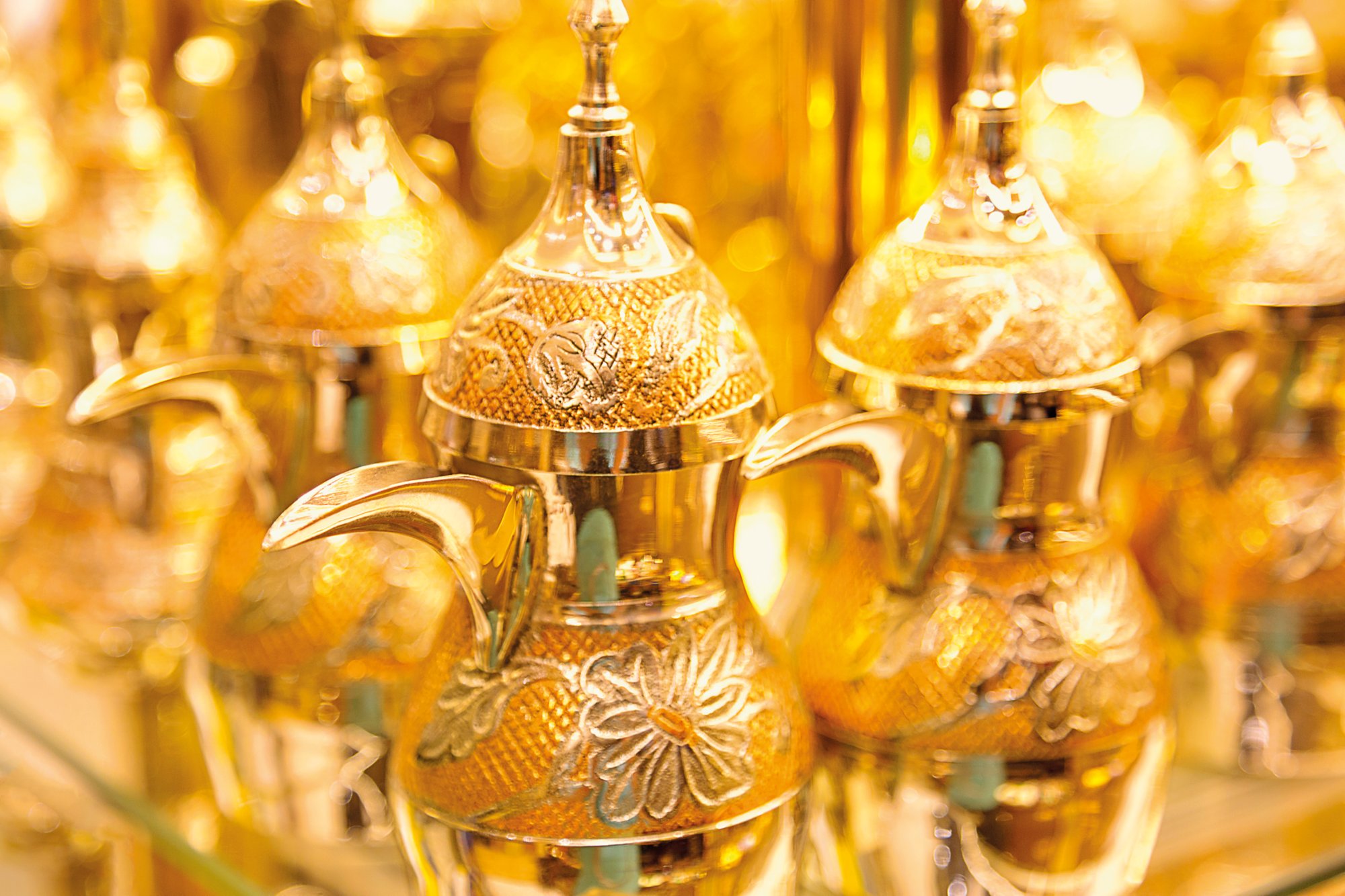 Goldene Pracht auf den Märkten im Orient.​