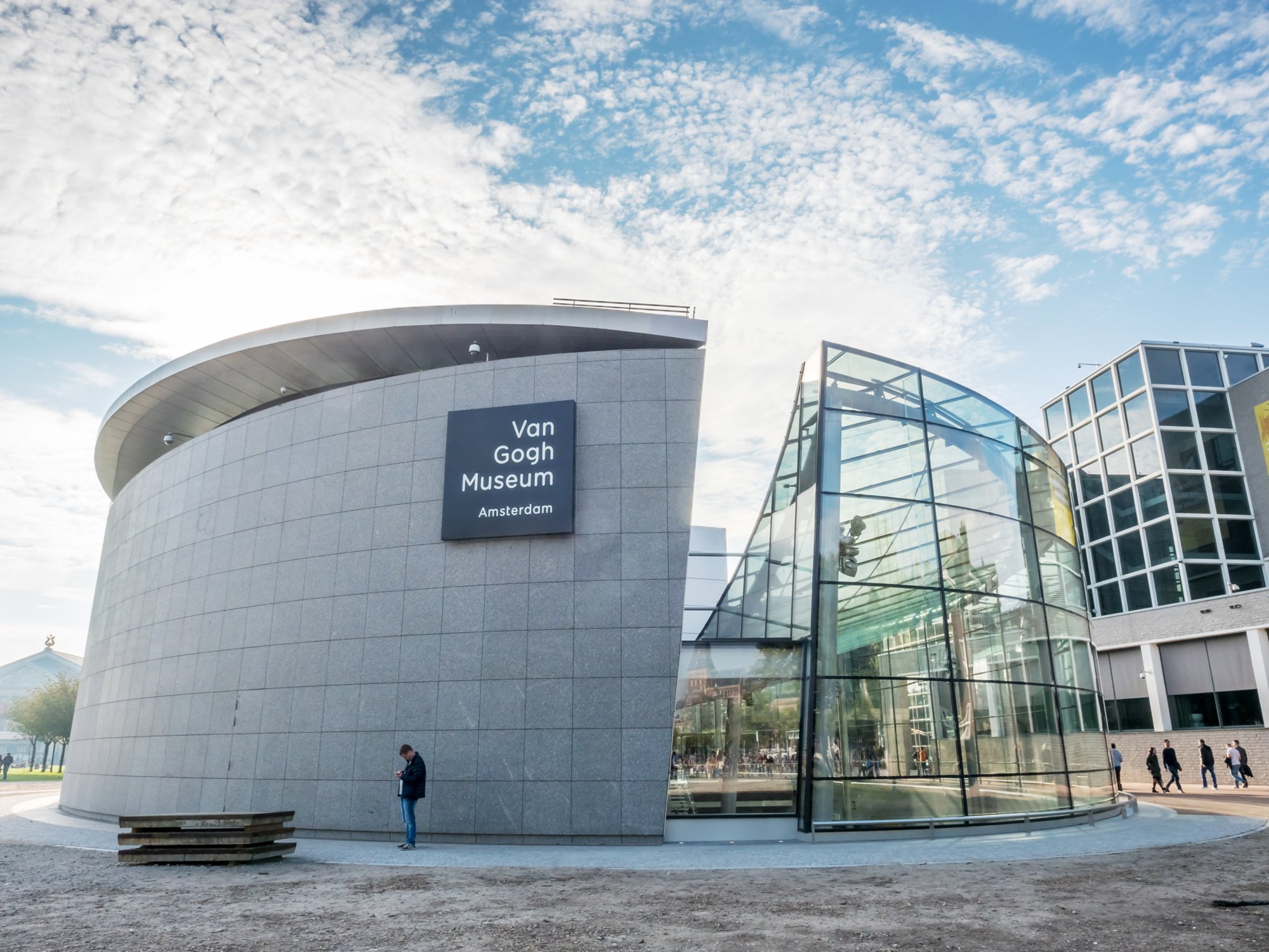 AMSTERDAM - OCTOBER 3: Van Gogh museum building outstanding with design architectured in Amsterdam, Netherlands, on October 3, 2015.