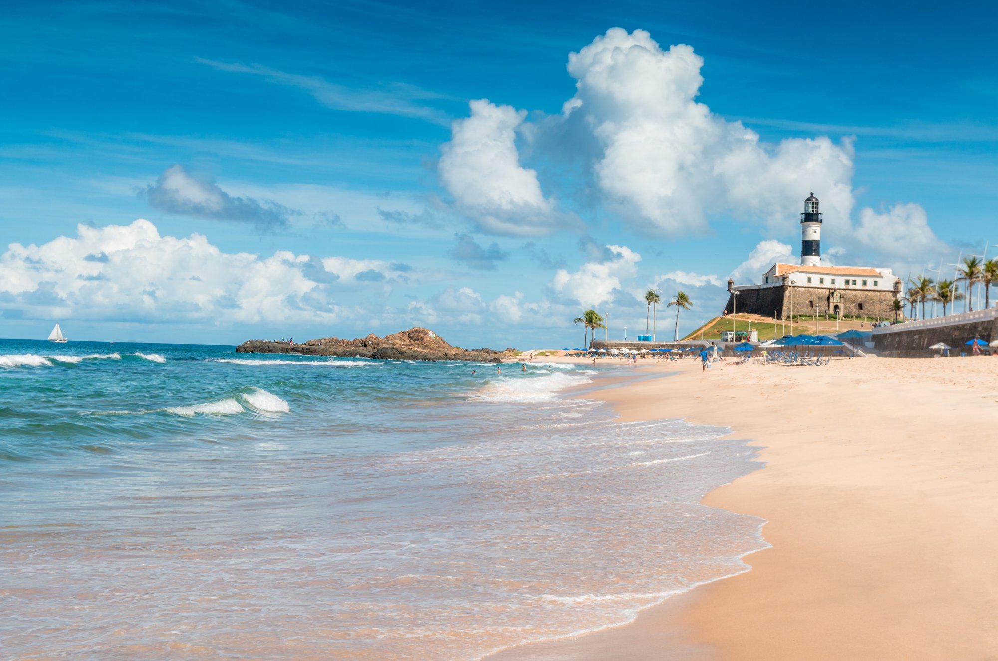 Barra Beach in Salvador de Bahia Brazil