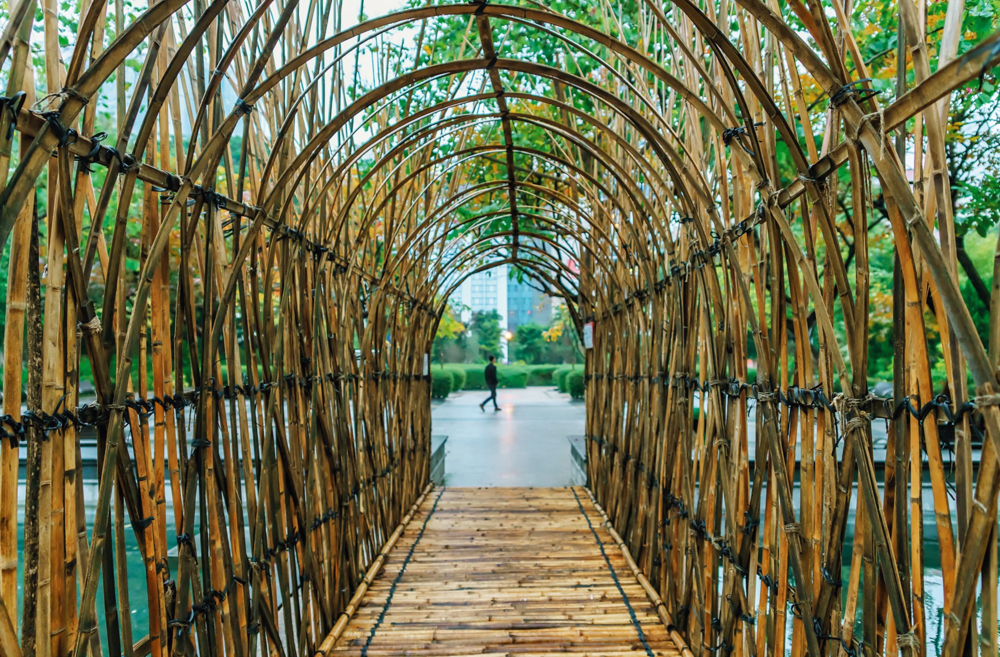 Bamboo arc-shaped pass in Kowloon Park, Hong Kong; Shutterstock ID 485715139; Kunde (Pflichtfeld): AIDA Cruises; Projekt (Pflichtfeld): 20158_mk