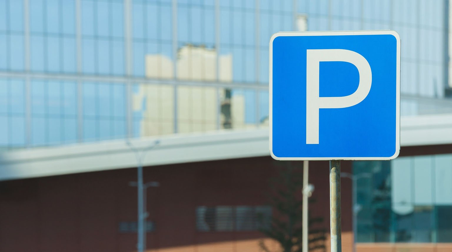 Parking sign in the city