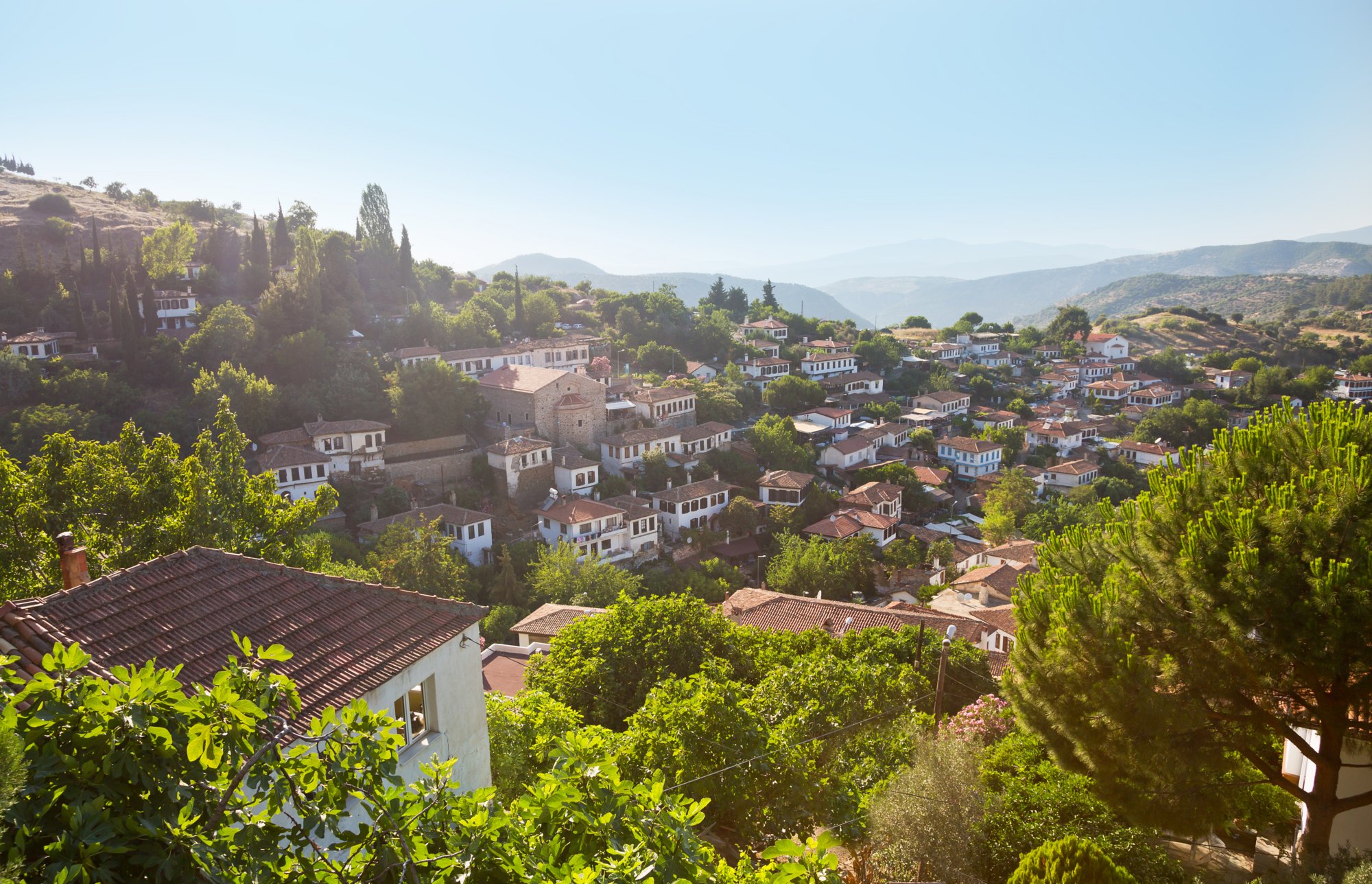  Traditional houses of Sirince Village. Sirince is a famous tourist destination in Aegean Region, Izmir, Turkey.; Shutterstock ID 673986424; purchase_order: 25806 at; job: ; client: AIDA Cruises; other: 