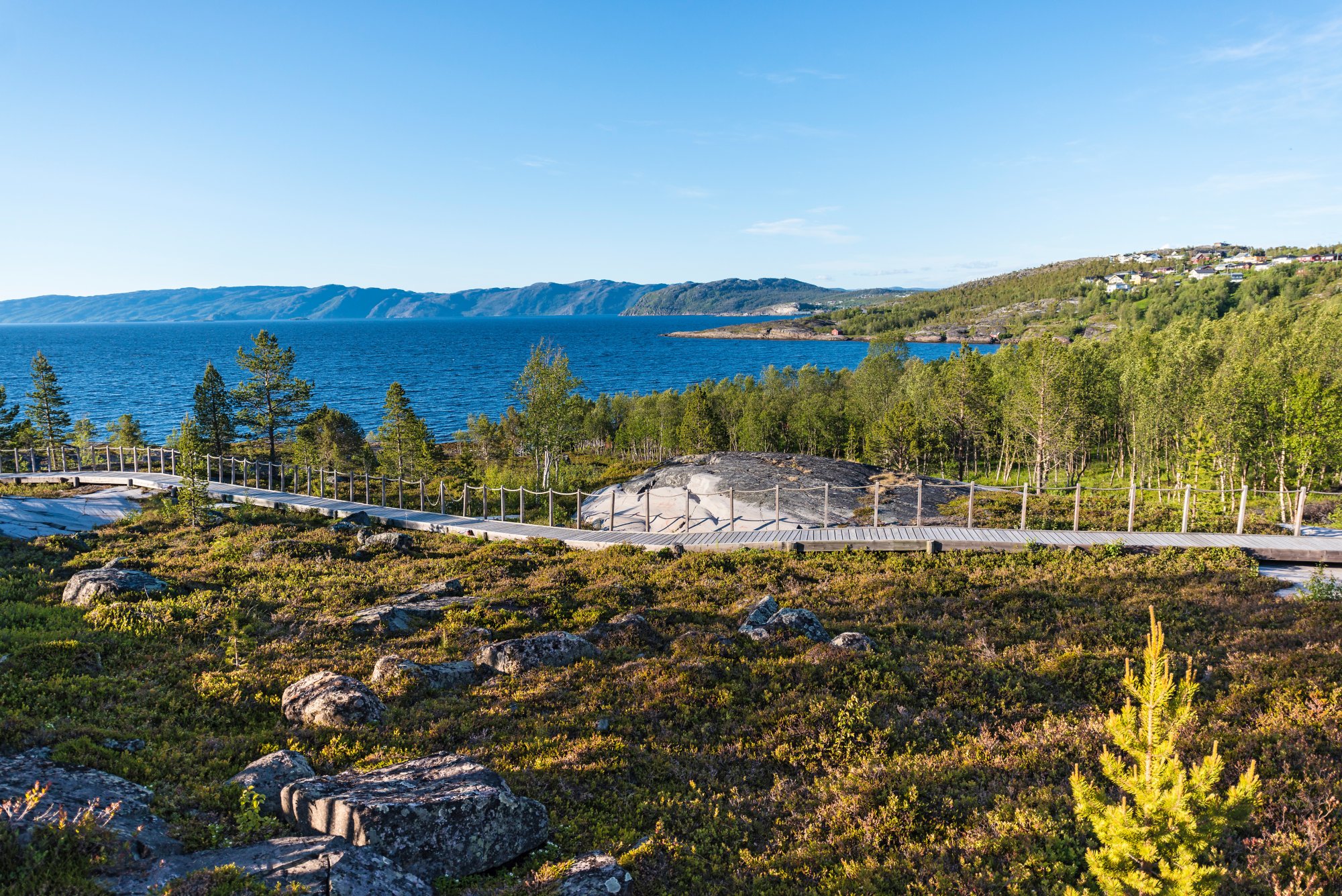 ALTA, NORWAY - JUNE 29, 2014: The World Heritage Rock Art Centre, Alta Museum is the largest of the five open-air rock art sites in Alta, Norway.