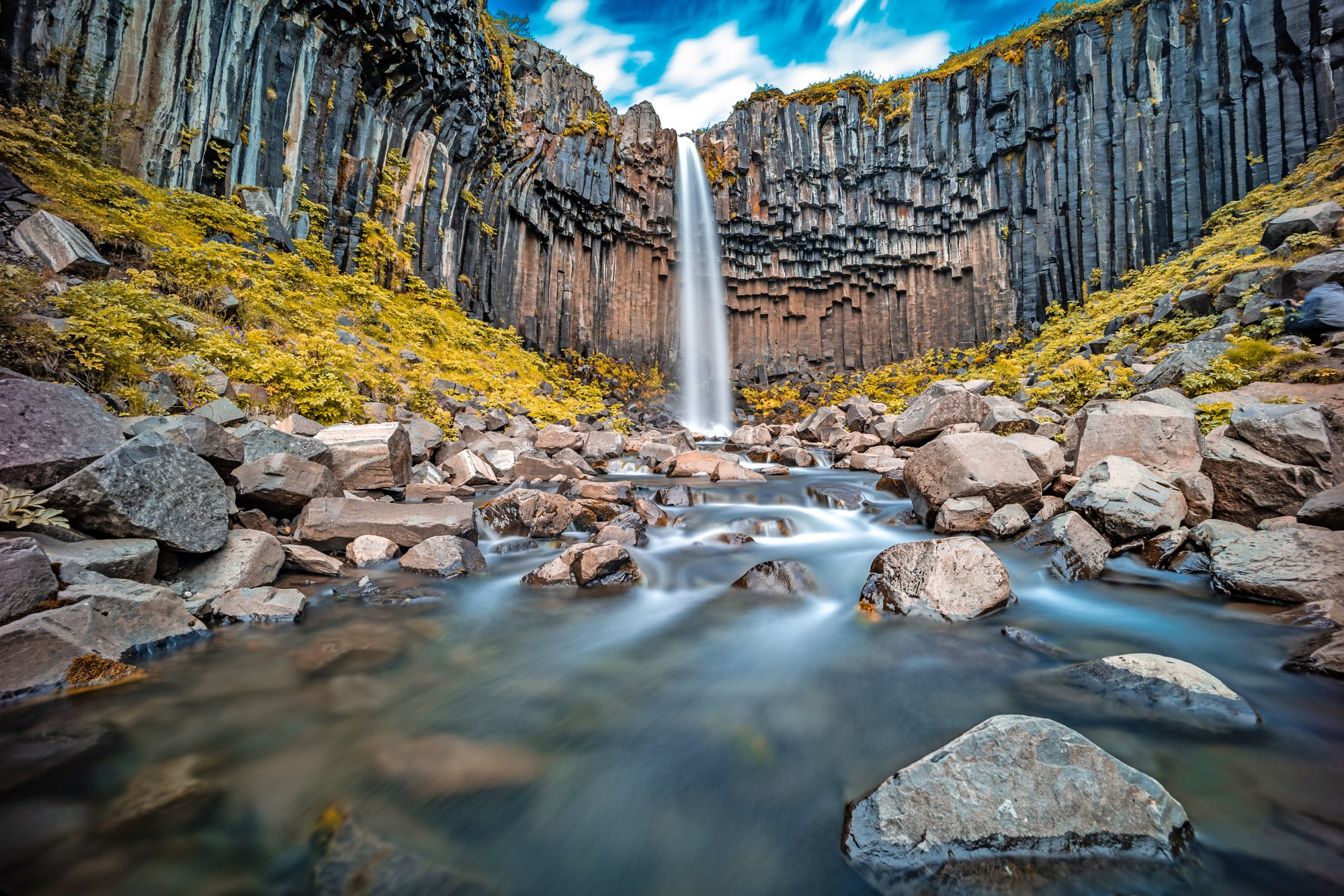 Hengifoss Wasserfall in Island