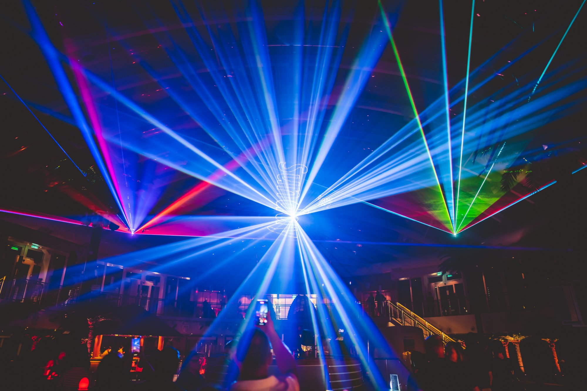 Lasershow zu Silvester an Board von AIDA