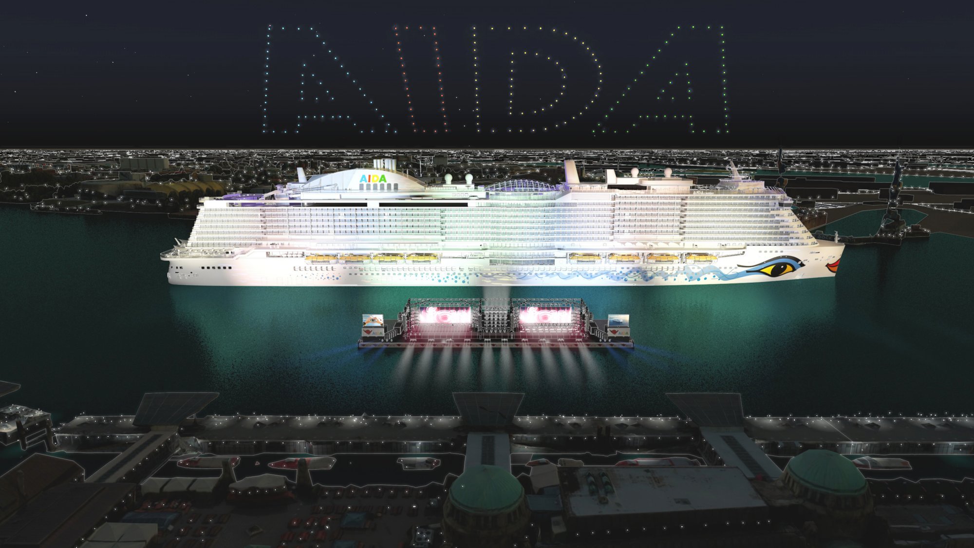 Höhepunkt zum 835.HAFENGEBURTSTAG HAMBURG: AIDA Cruises verwandelt die Elbe in eine Festivalbühne