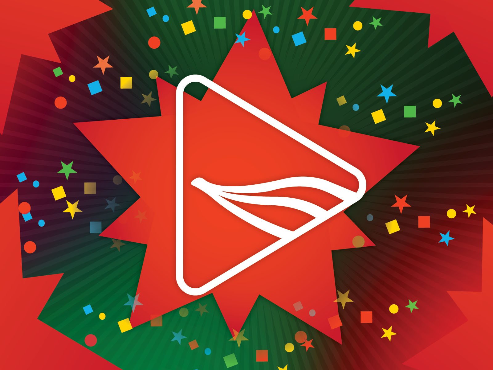 Weihnachtlicher Play-Button