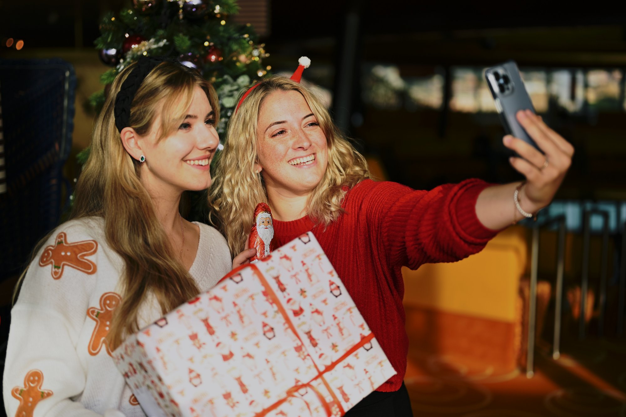 Weihnachtliche Selfie-Aufnahme