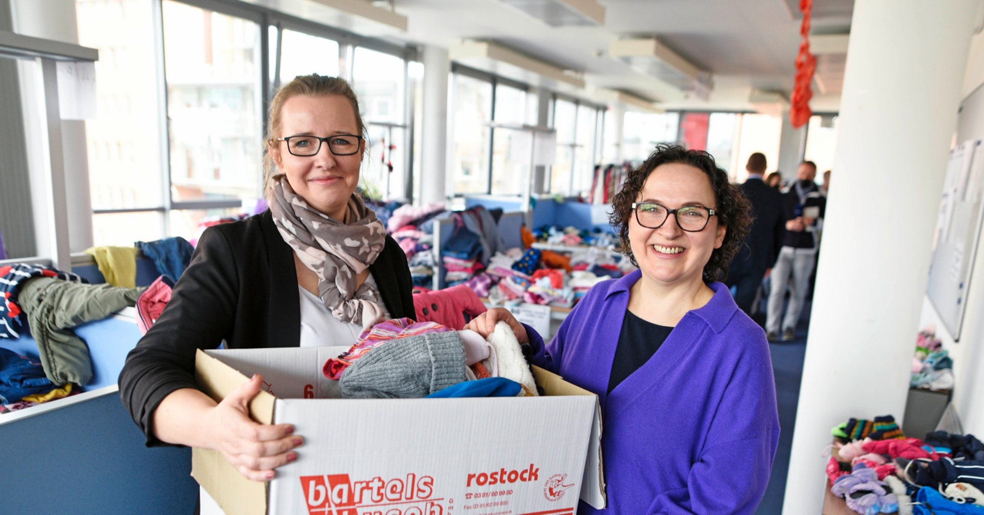 Pressetermin zu dem Sachspenden im Haus von AIDA Rostock. 
Foto: Frank Hormann / nordlicht
www.fotoagenturnordlicht.de