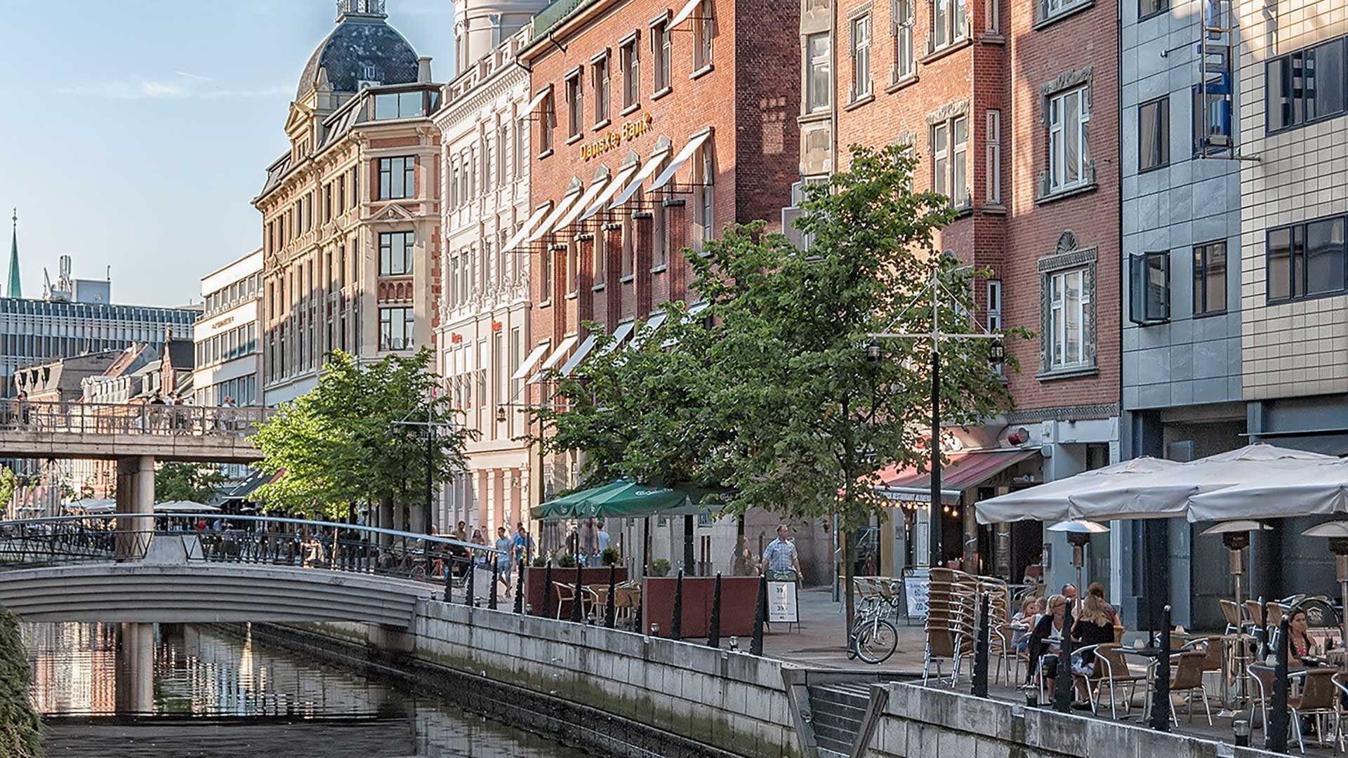 Aarhus Afternoon Canal Scene