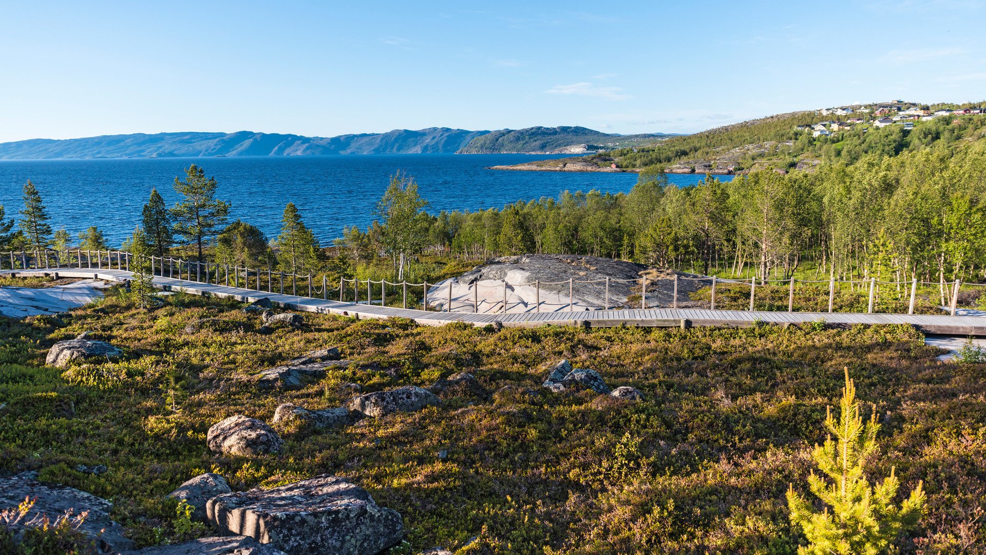 ALTA, NORWAY - JUNE 29, 2014: The World Heritage Rock Art Centre, Alta Museum is the largest of the five open-air rock art sites in Alta, Norway.