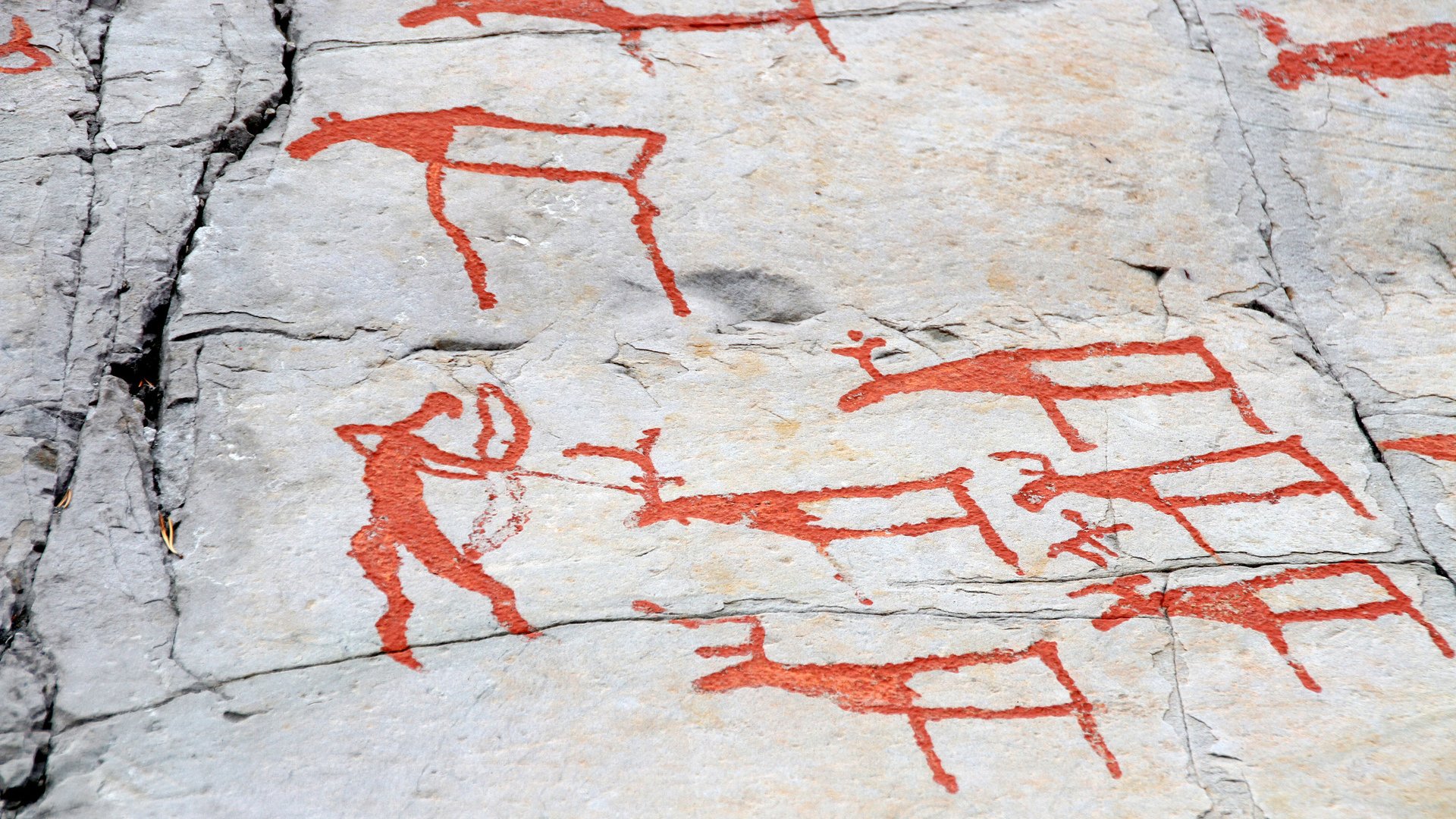 ancient rock carvings in Alta, Norway