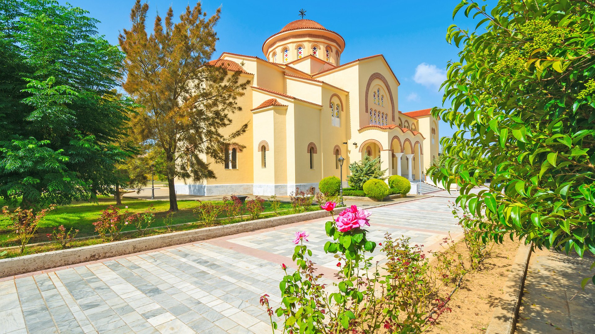 Monastery of Agios Gerasimos on Kefalonia island, Greece
