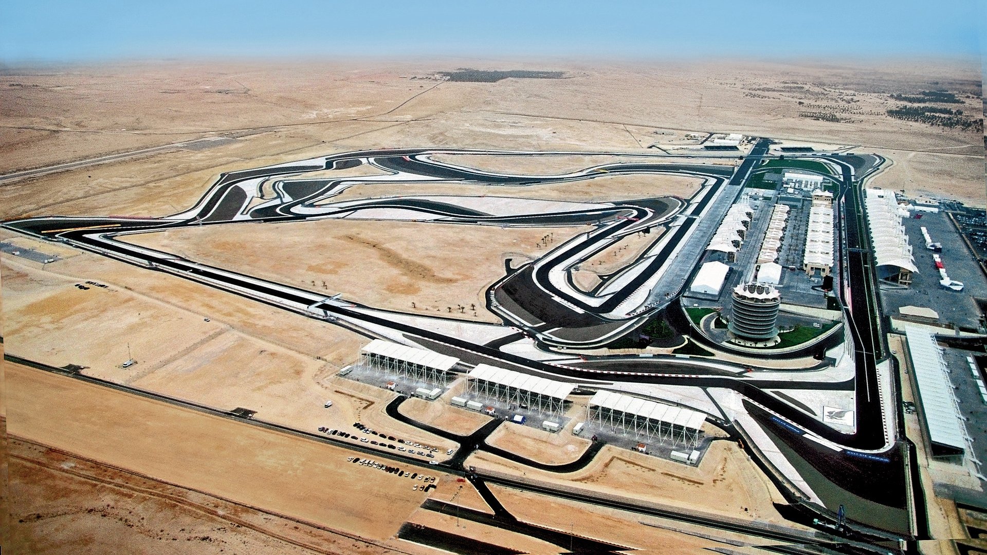 Bahrain International Racing Circuit aerial shot