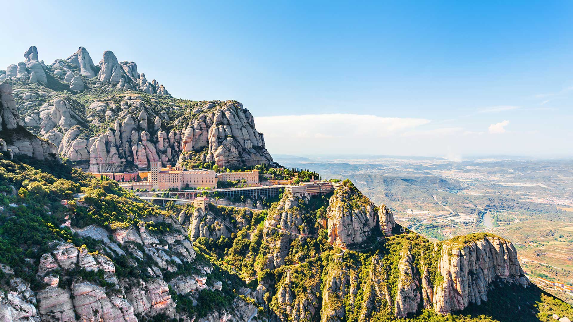 View of the Montserrat Monastery in Catalonia, near Barcelona