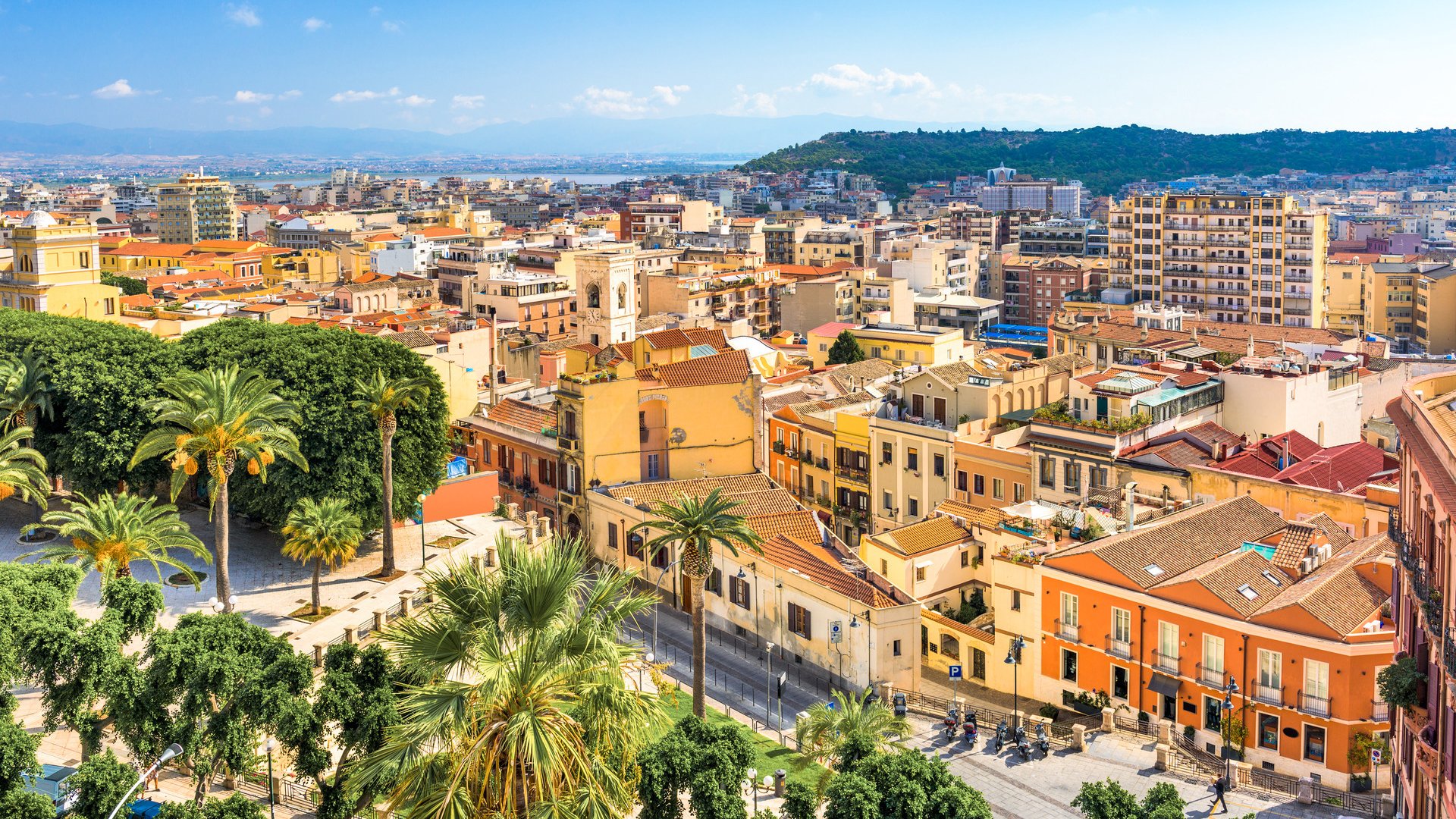 Cagliari, Sardinia, Italy cityscape.