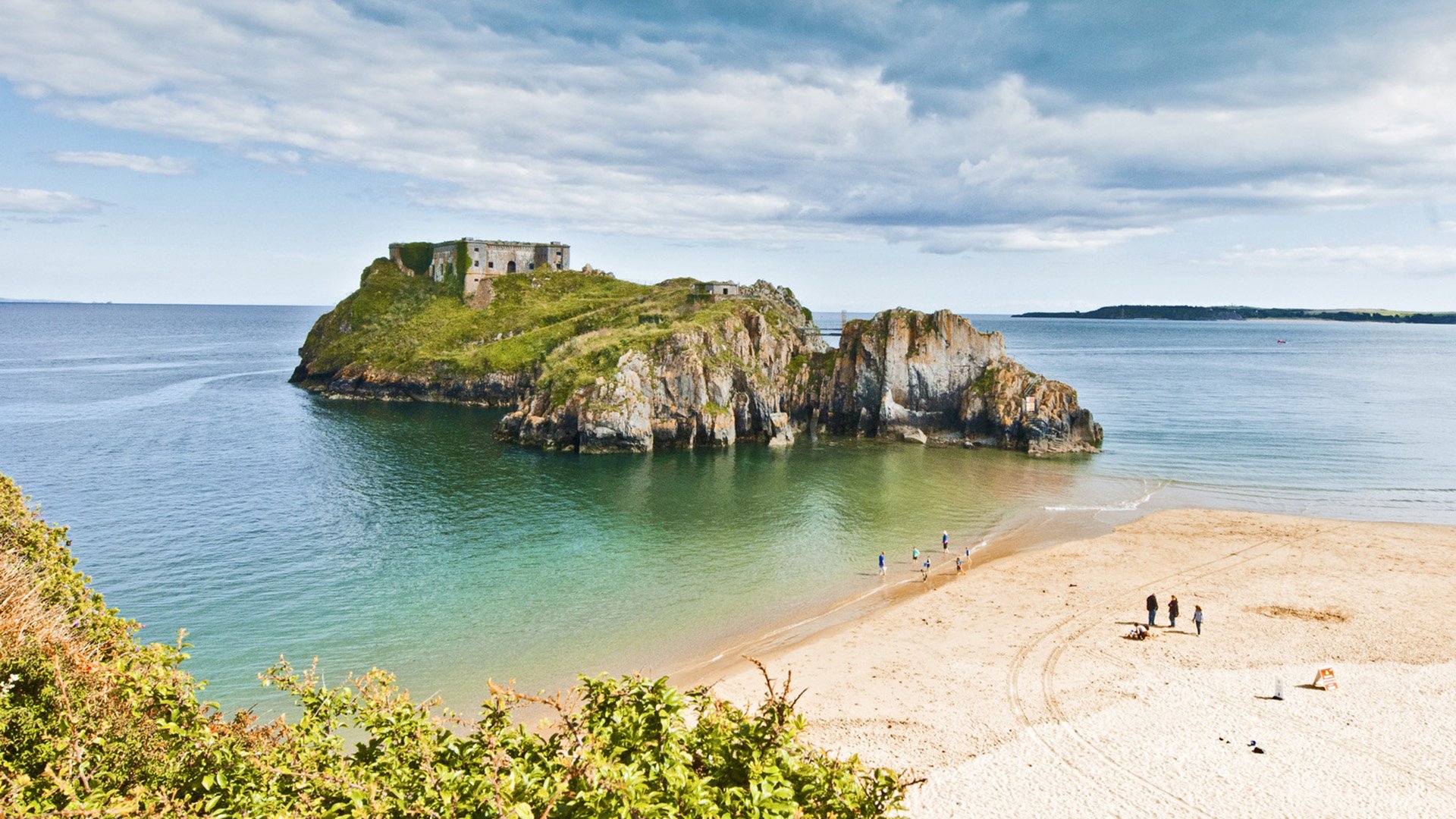 Across The Bay and beach, Tenby, Pembrokeshire