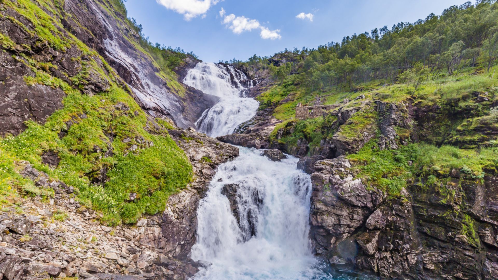Flåm zu Fuß und mit der Bahn