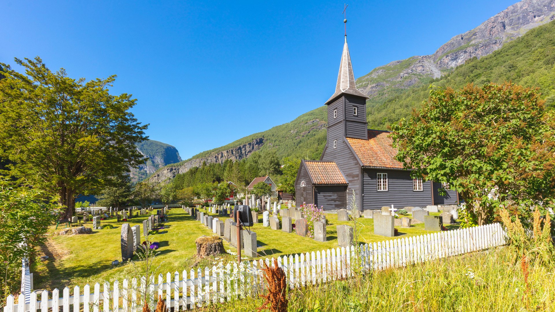 Church in Flam. Flam, Western Norway, Norway.; Shutterstock ID 1876700626; purchase_order: 25736_jk; job: ; client: AIDA Cruises; other: 