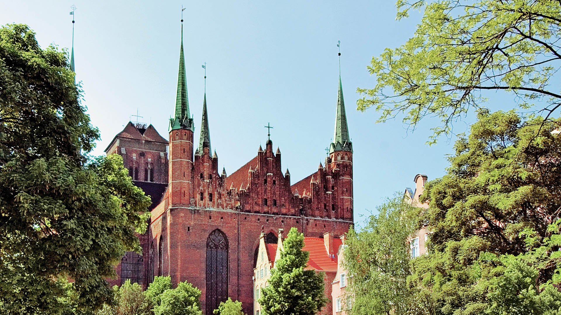 R ckansicht der Marienkirche von Danzig, West-Preussen, Polen - Church of Maria,  City of Gdansk, West-Prussia, North Poland - 28.05.2005 - ca. 47 MB - Copyright: Monika Rehmus  / absolut - Kein Mehrfachverwendungsrecht -