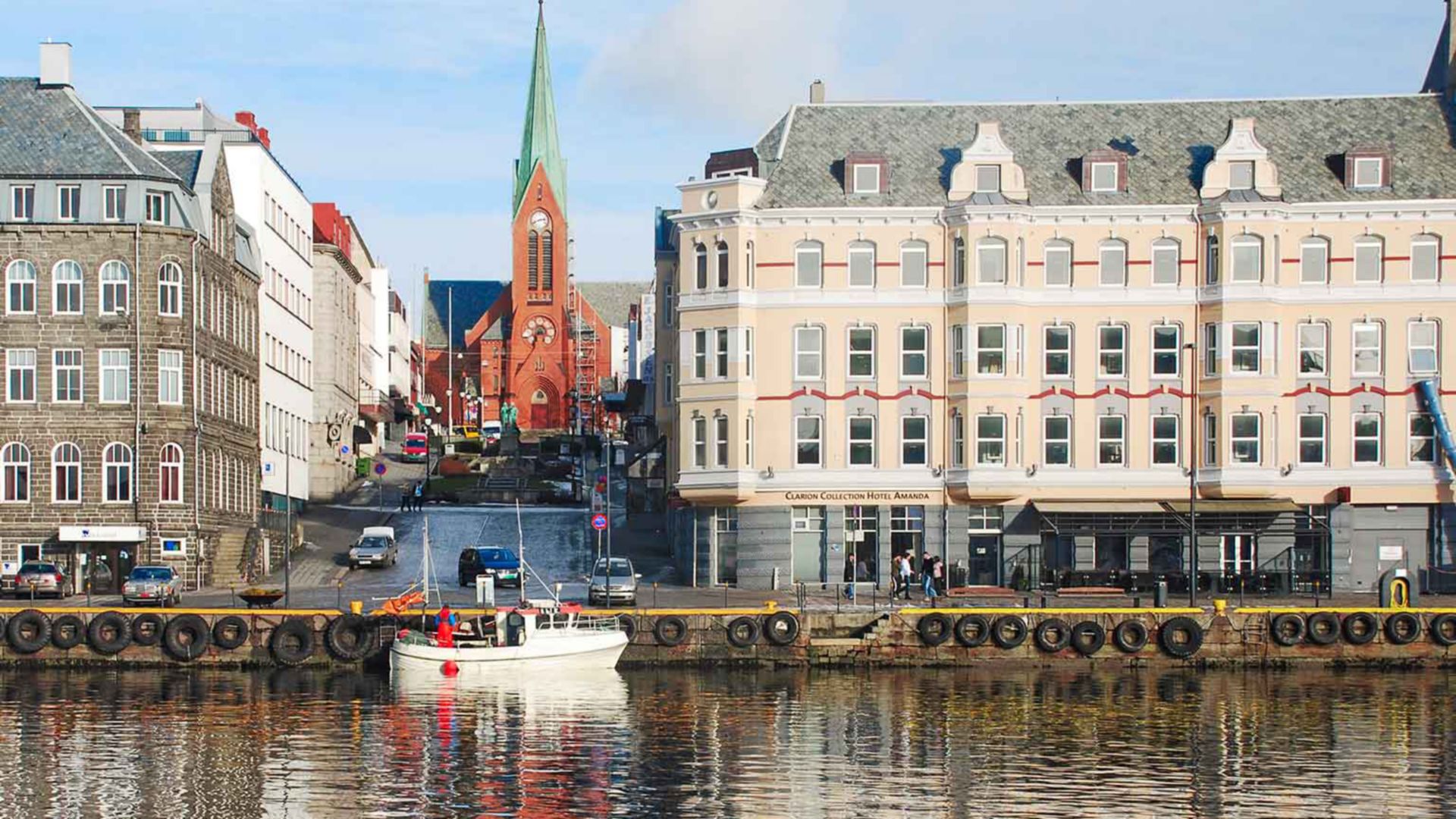 Helikopterflug über Haugesund