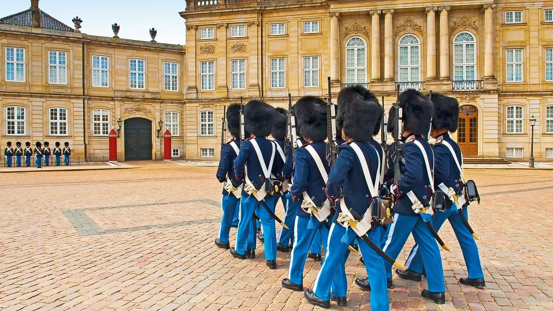 Royal Guard in Copenhagen in Denmark