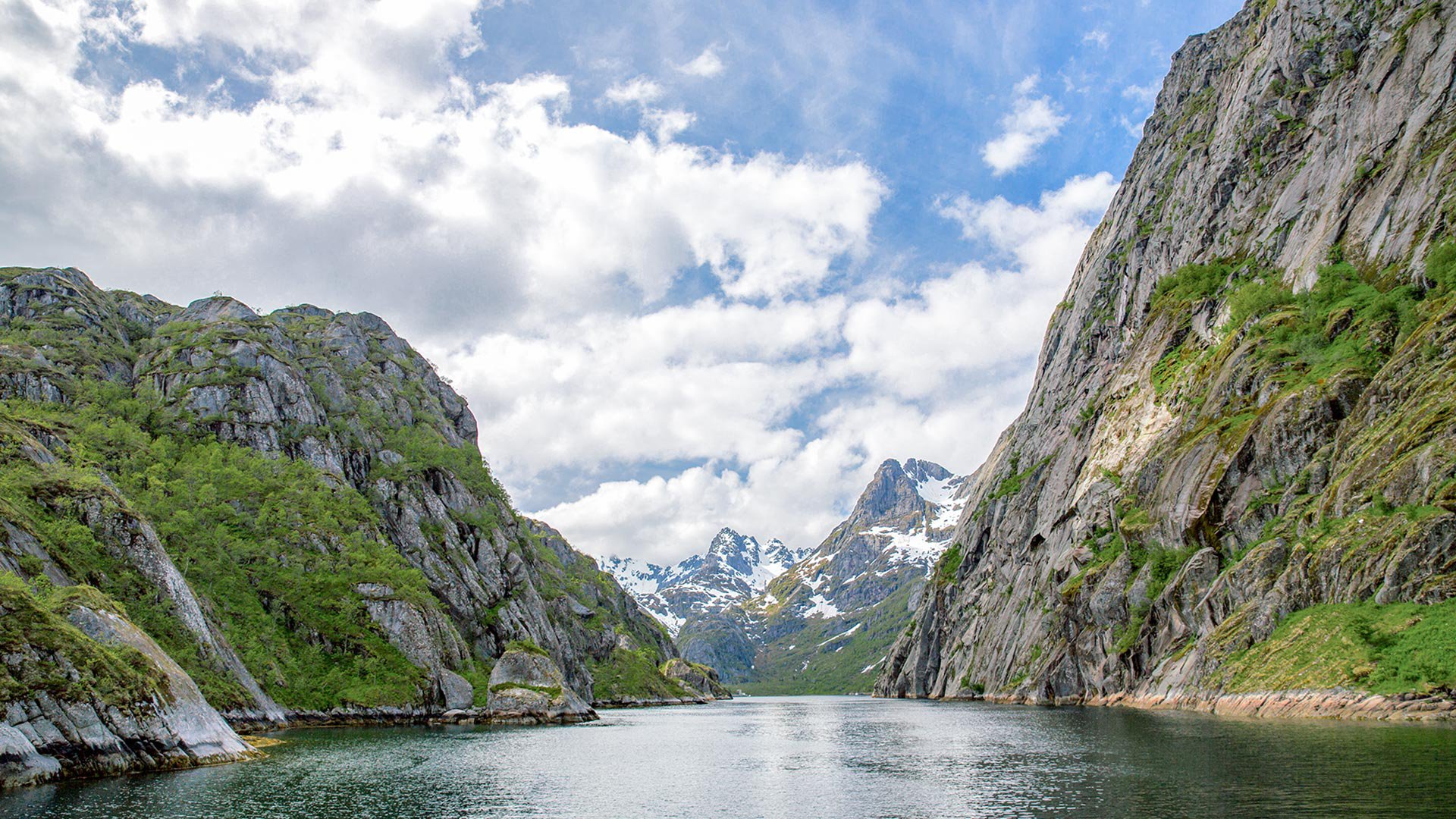 Trollfjord in Lofoten Islands, Norway.