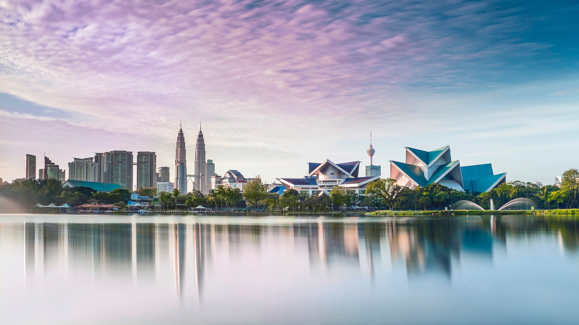 Kuala Lumpur cityscape in the morning after the sunrise. Taken from Titiwangsa Lake Garden, Kuala Lumpur. Shot with Fuji x100s and Lee Filter-Big stopper
