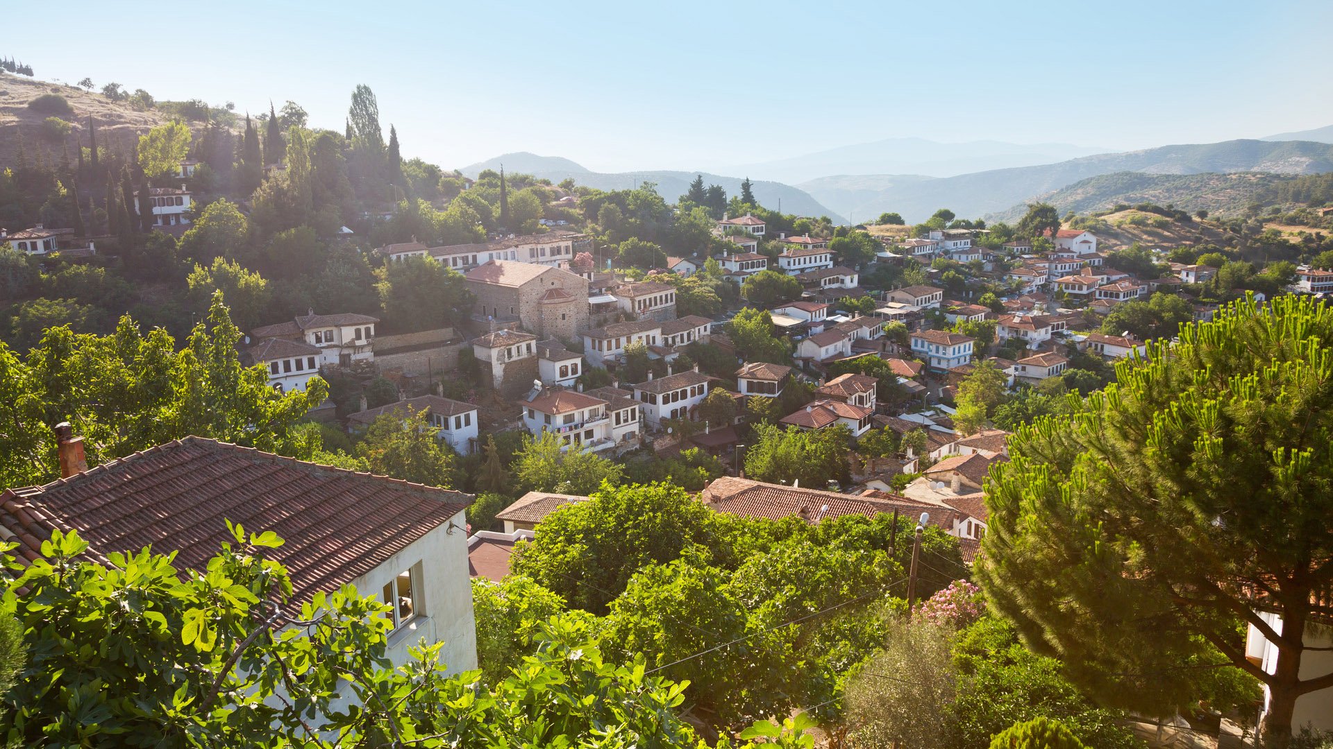  Traditional houses of Sirince Village. Sirince is a famous tourist destination in Aegean Region, Izmir, Turkey.; Shutterstock ID 673986424; purchase_order: 25806 at; job: ; client: AIDA Cruises; other: 