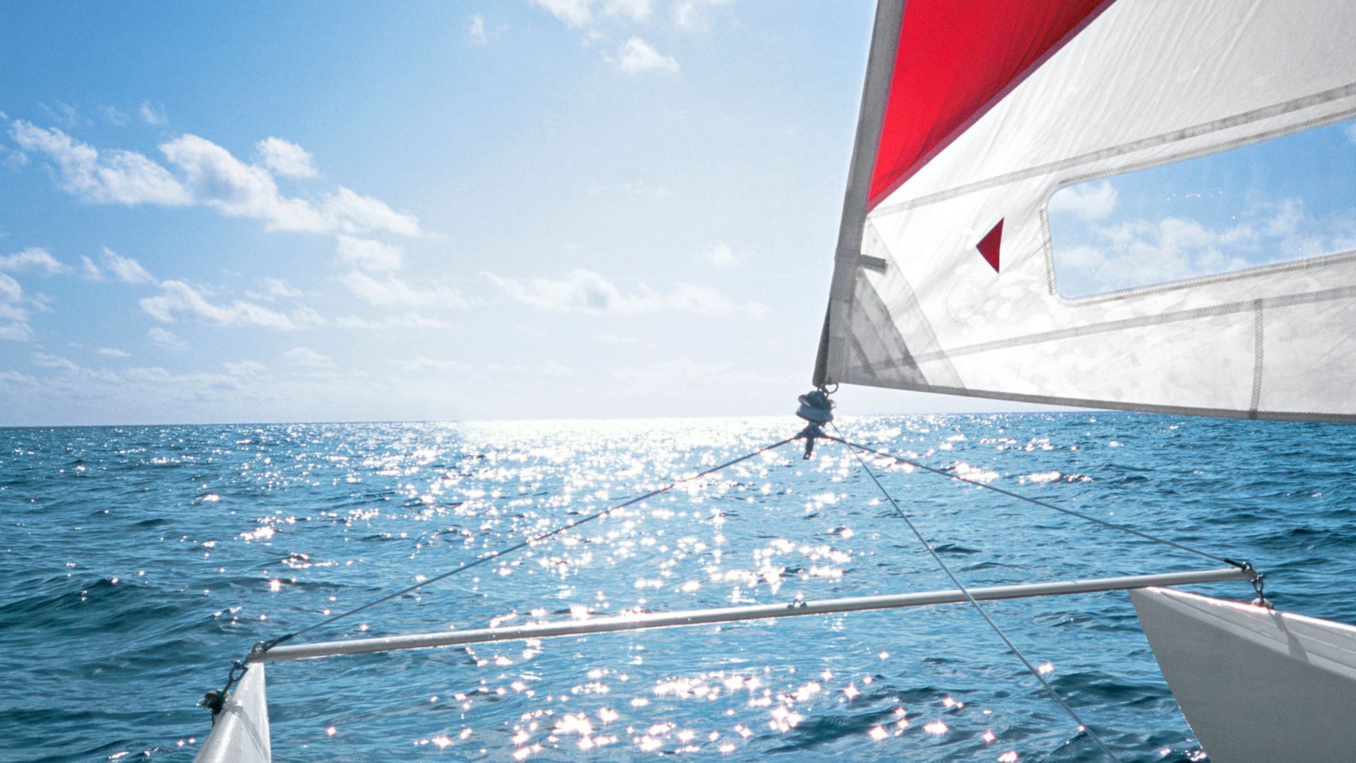 Catamaran on the ocean