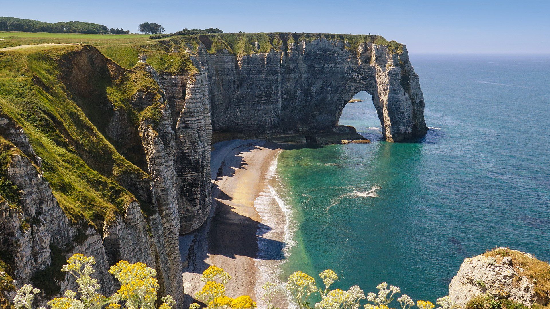 Wandern auf den Kreidefelsen von Étretat