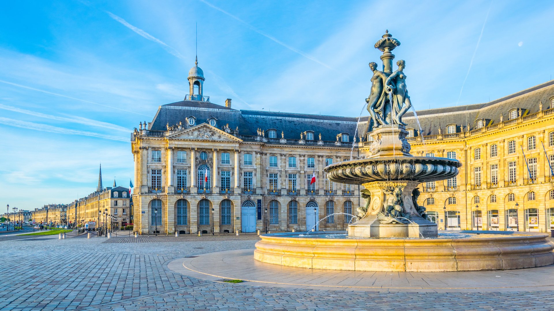 View of Place de la Bourse in Bordeaux, France
