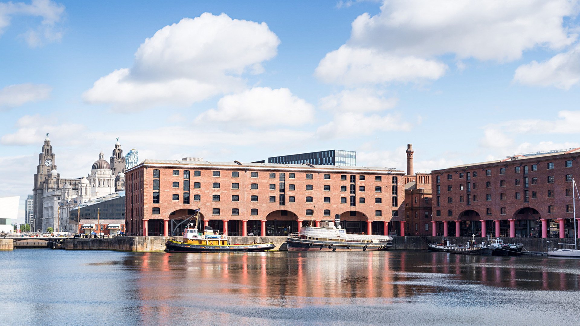 46570354 - albert dock and liver buildings liverpool uk