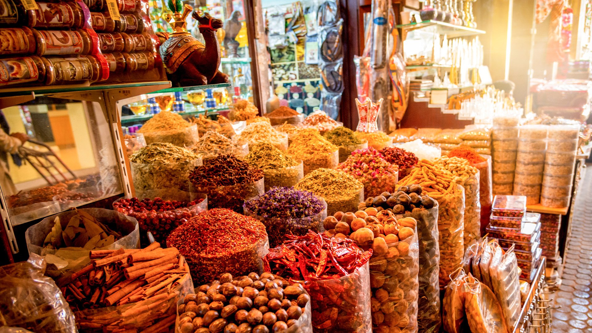 Spices in the spice souk in Dubai 