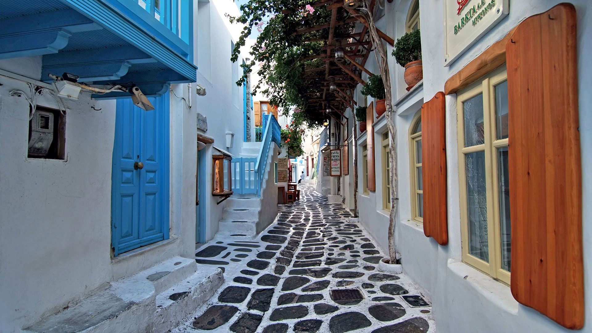 Komm an Land: Zu Fuß durch Mykonos-Stadt